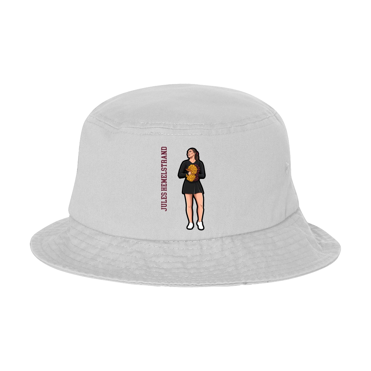 Bucket Cap — Name Vertical in White