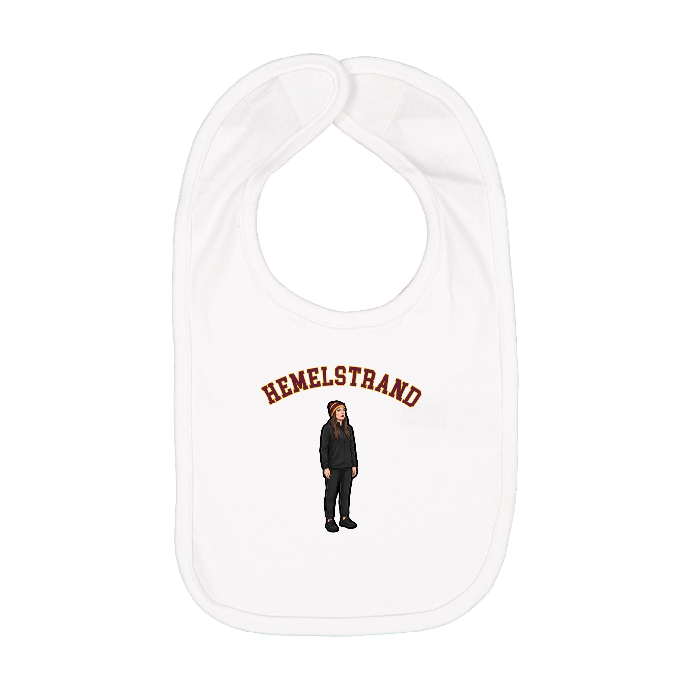 Infant Bib — Shirsey Arch in White