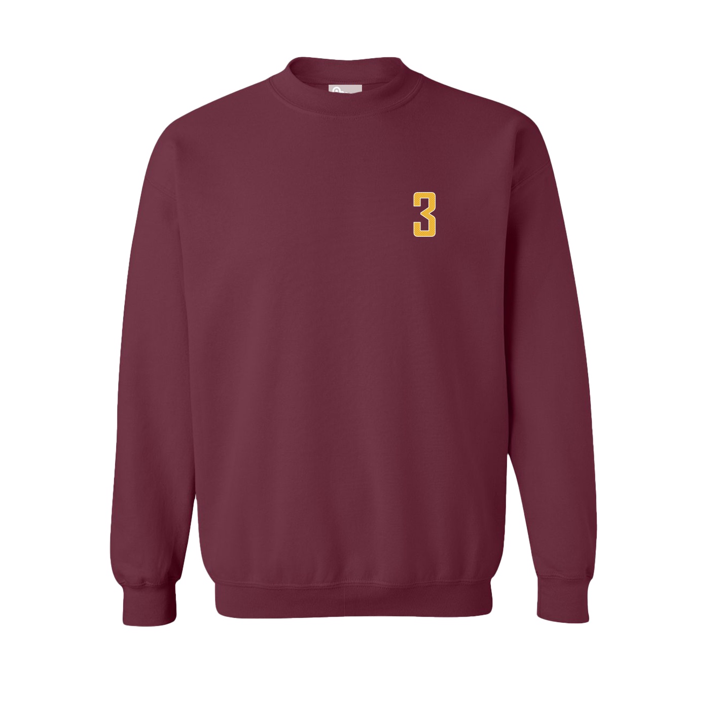 Fleece Crew — Front Shirsy in Maroon