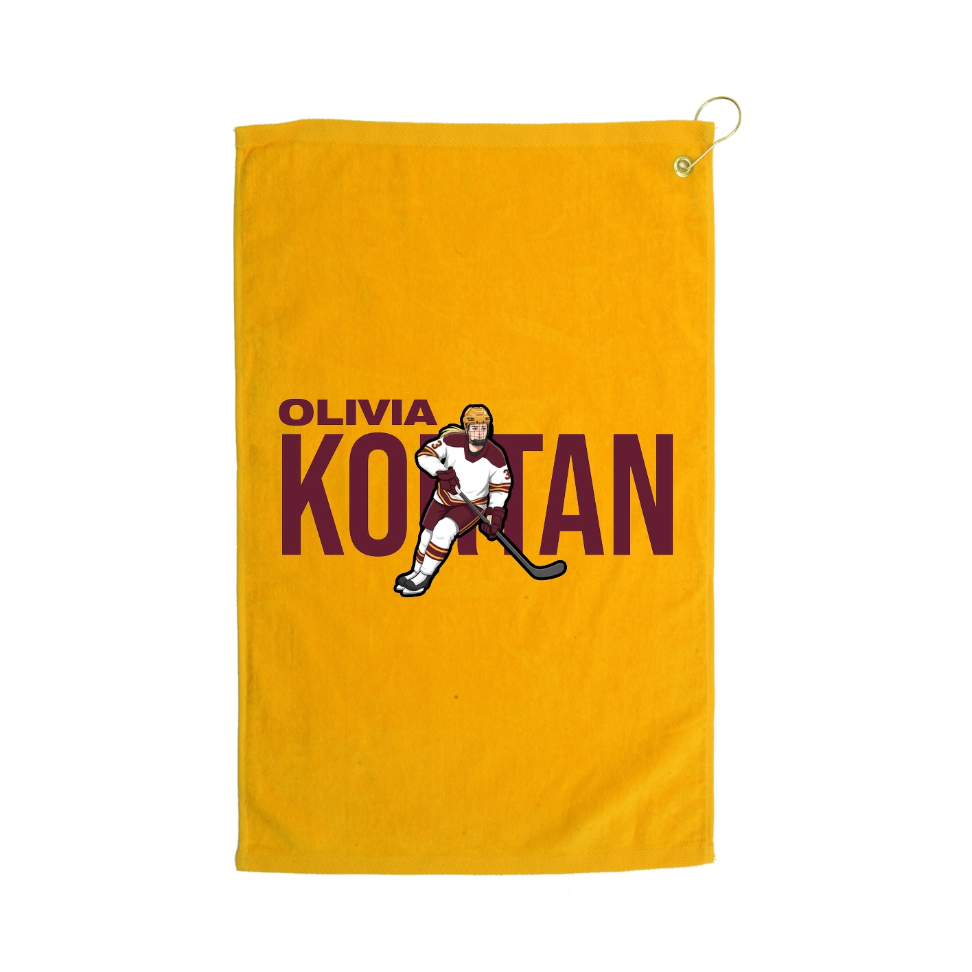 Golf Towel — Player Name in Gold