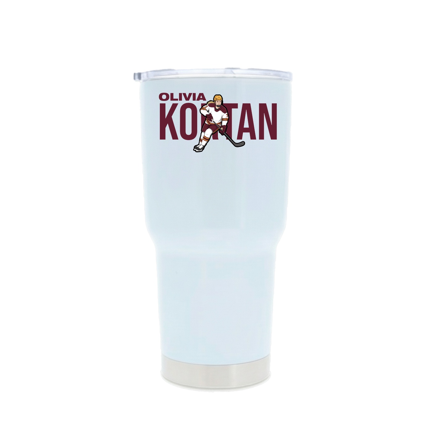 30oz Stainless Steel Tumbler — Player Name in White