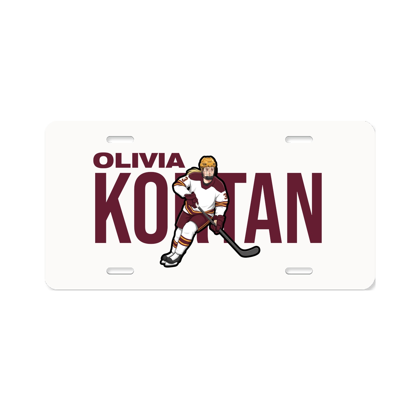 License Plate — Player Name in Classic