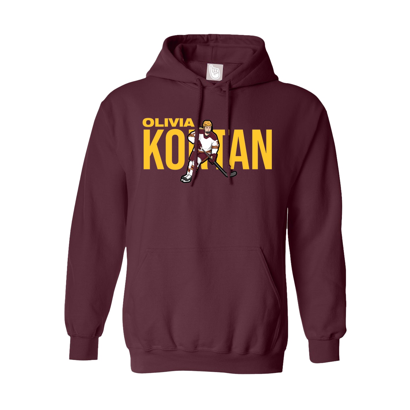 Hoodie — Player Name in Maroon
