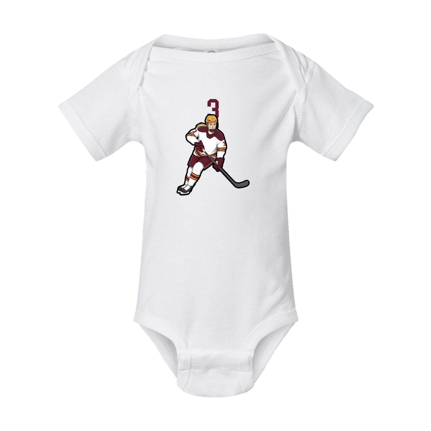 Baby Onesie — Number Top in White