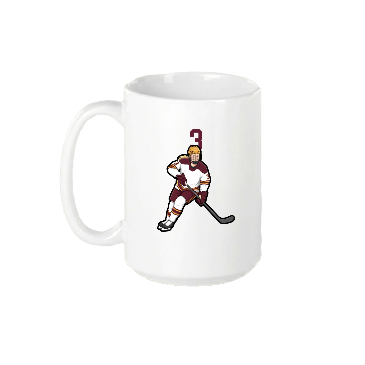 15oz Coffee Mug — Number Top in White