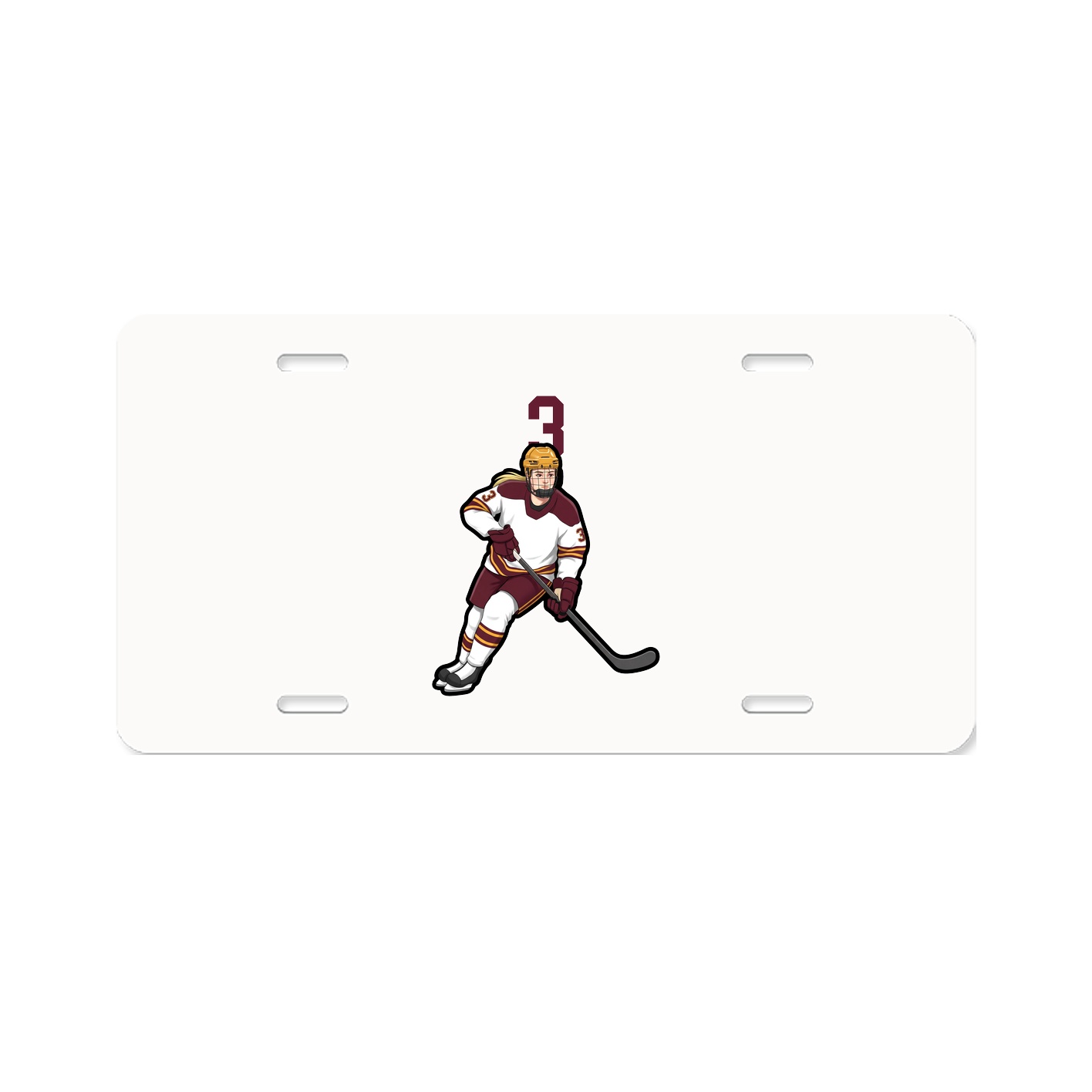 License Plate — Number Top in Classic