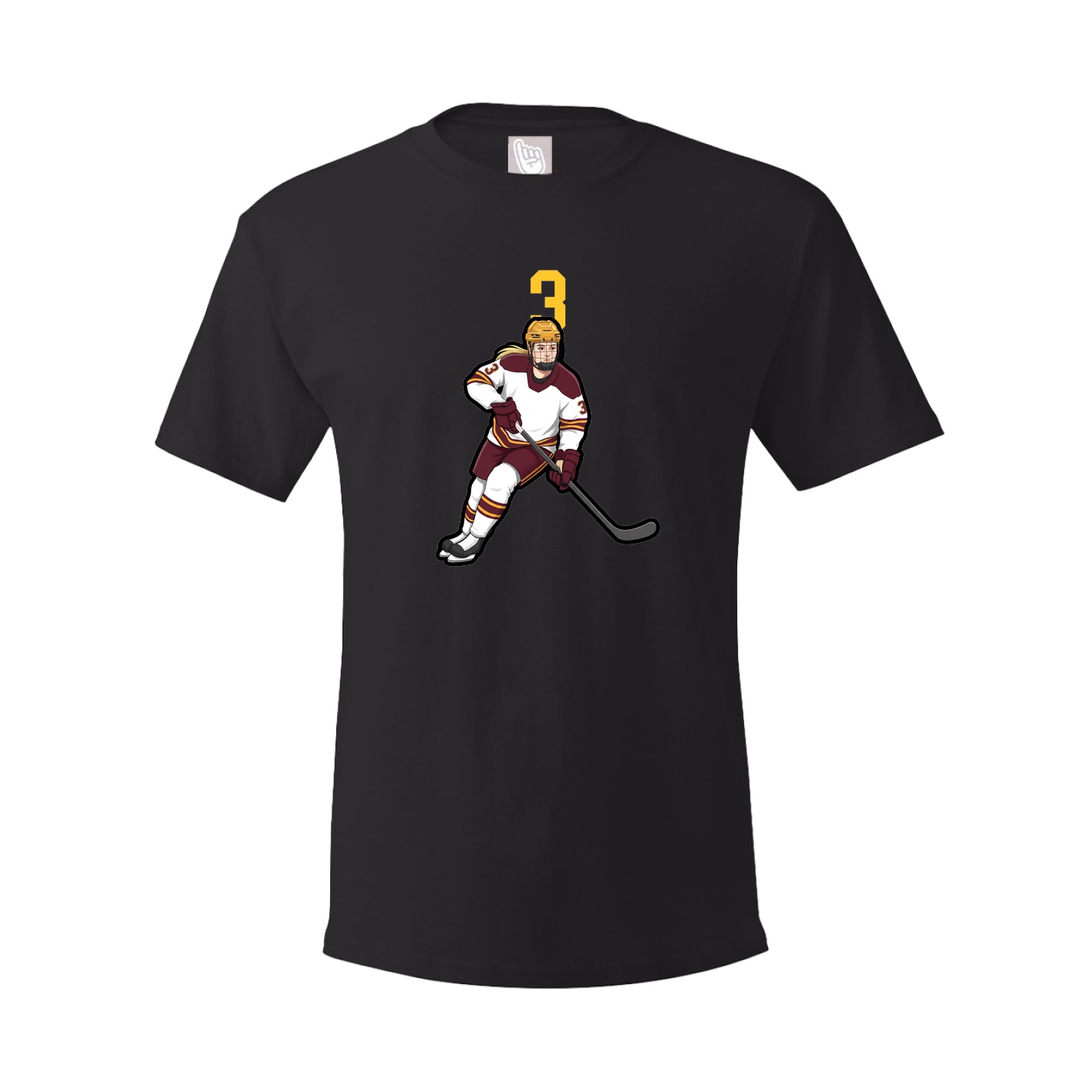 Youth Tee — Number Top in Black