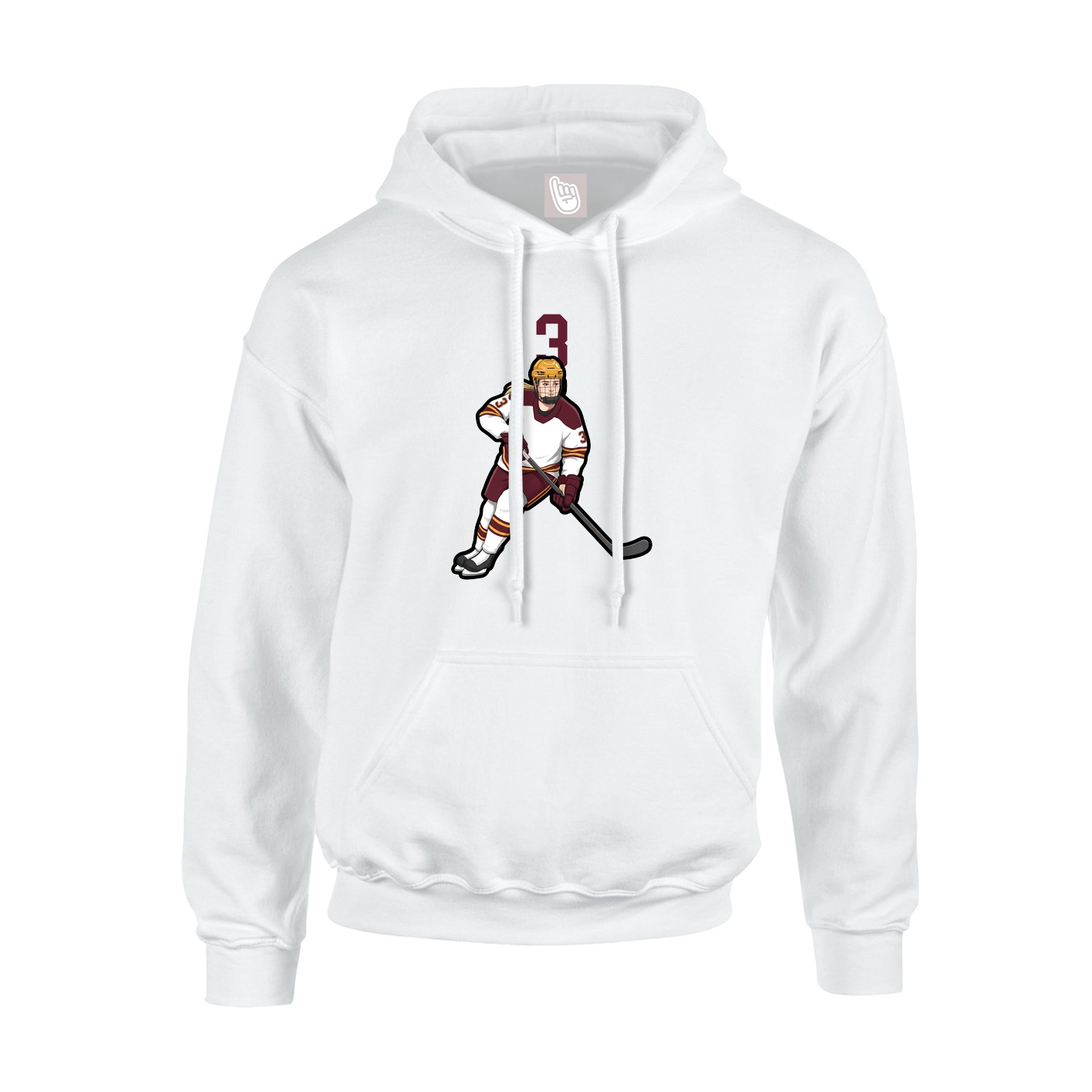 Hoodie — Number Top in White