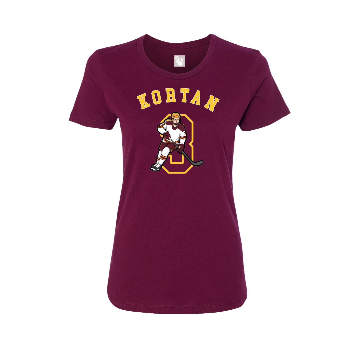 Fitted Women's Tee — Shirsey Arch in Maroon