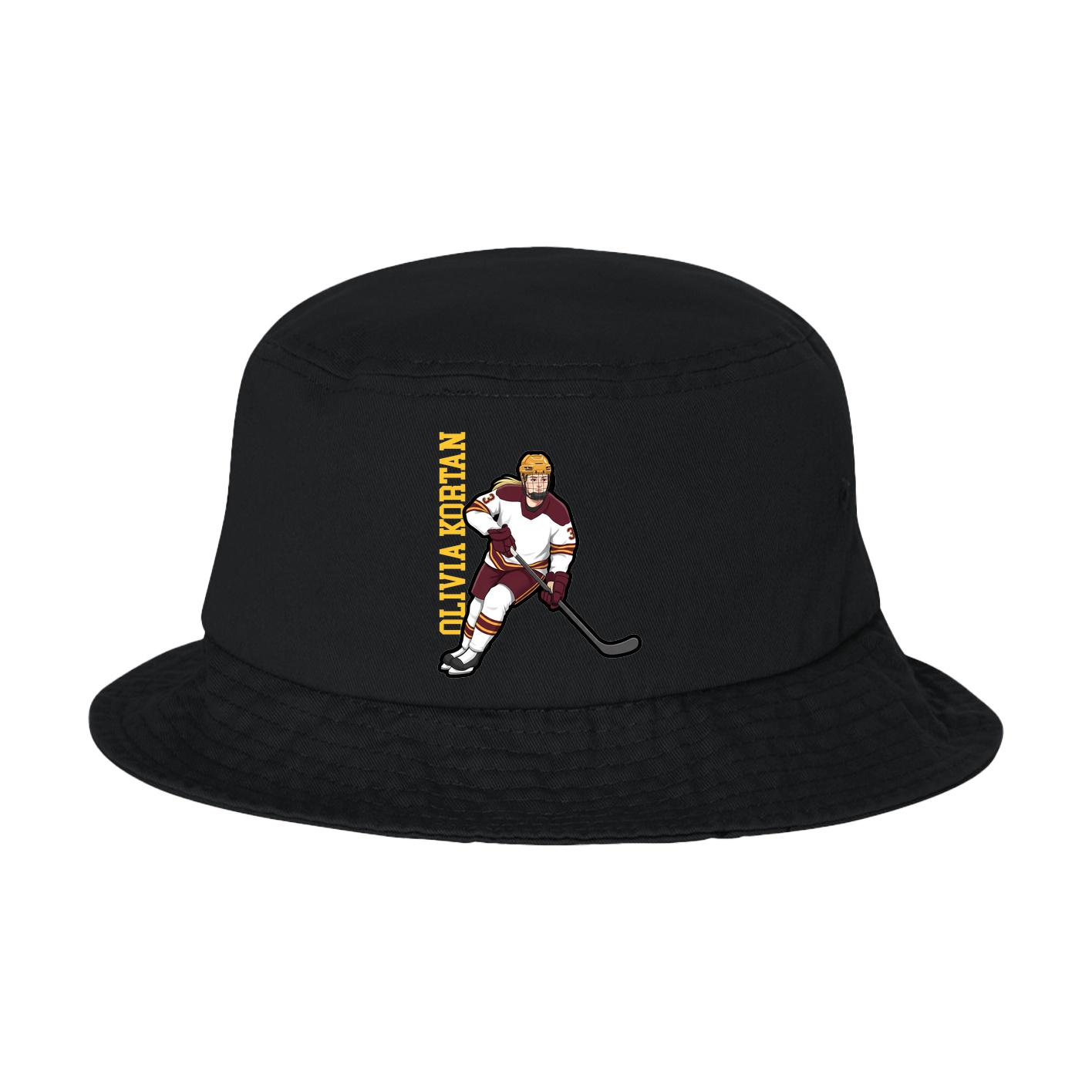 Bucket Cap — Name Vertical in Black