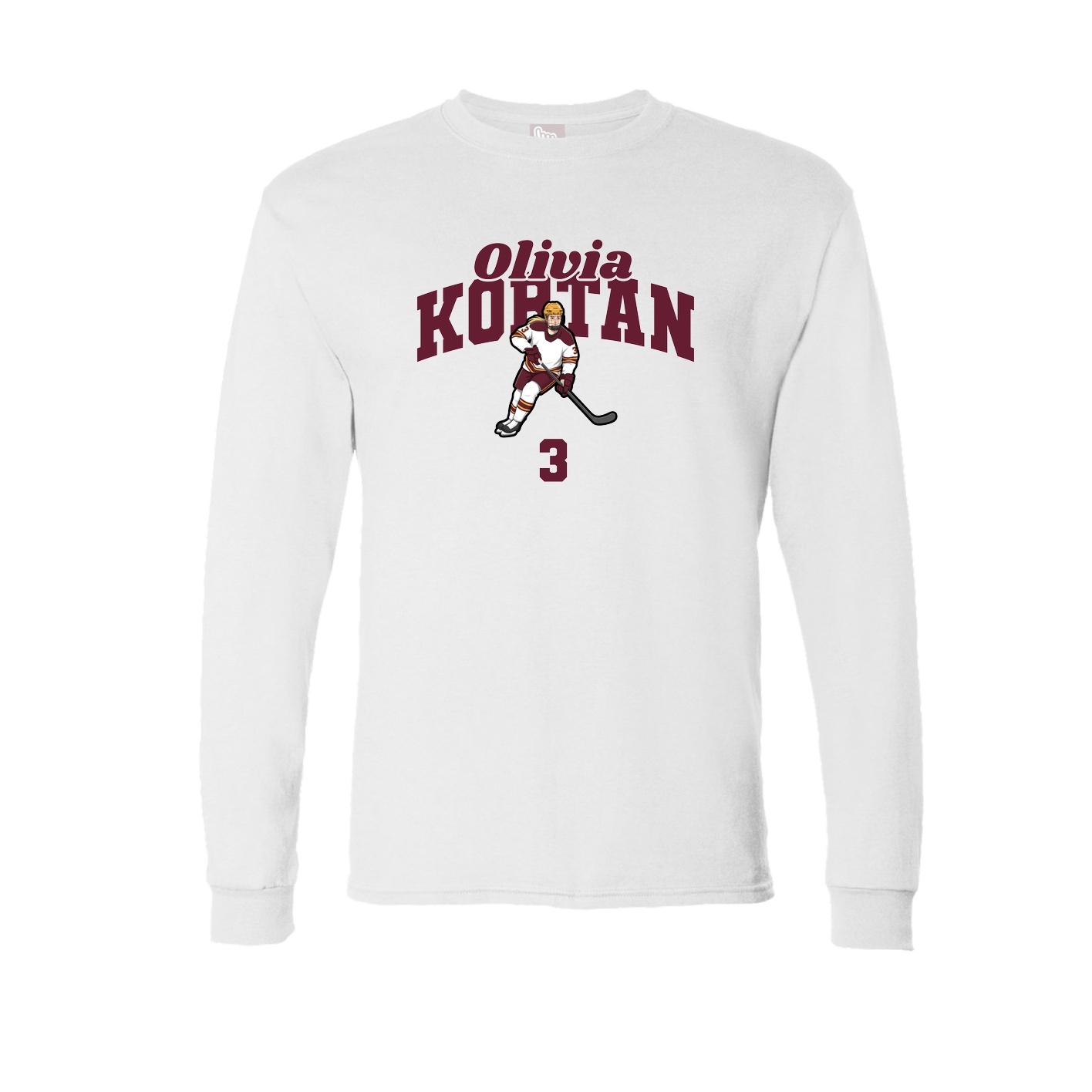 Long Sleeve Tee — Signature Arch in White