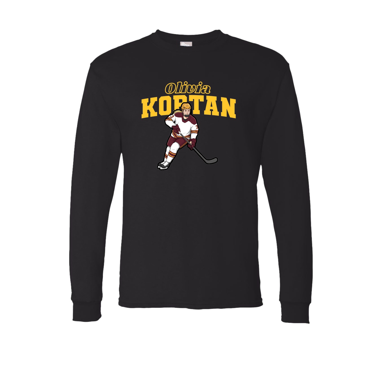 Long Sleeve Tee — Name Arch in Black