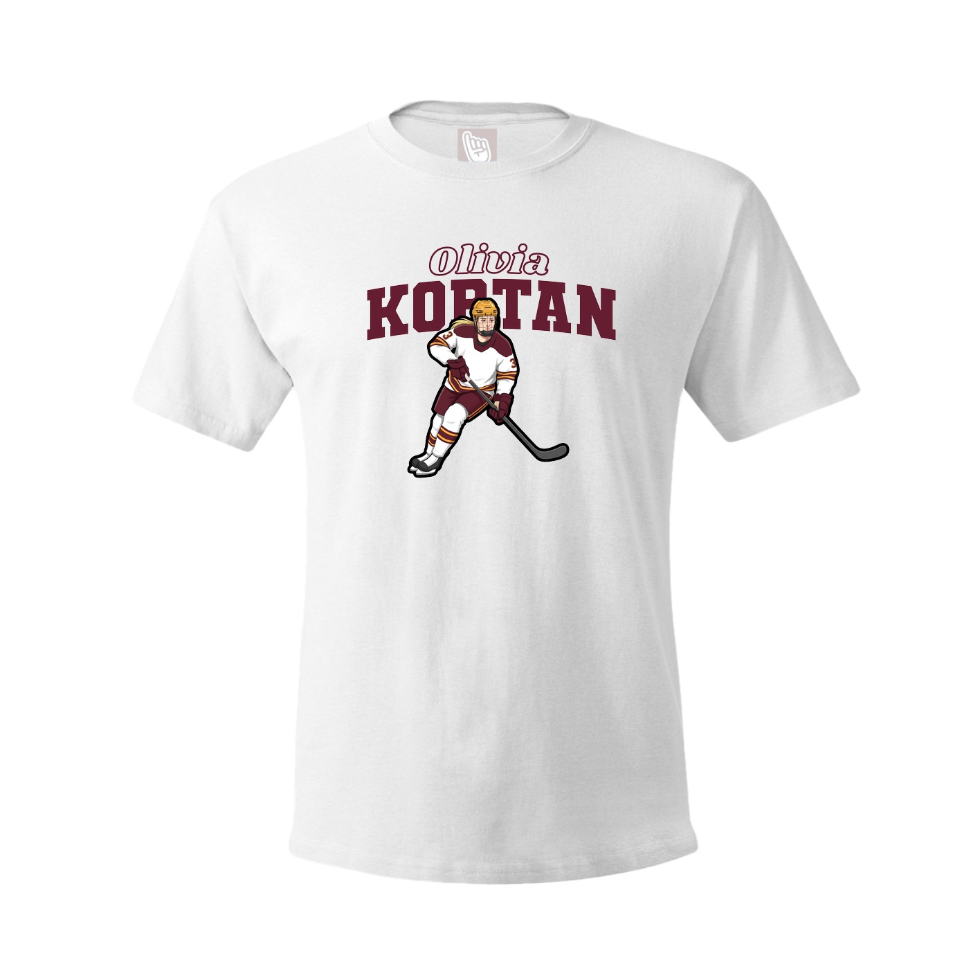 Youth Tee — Name Arch in White