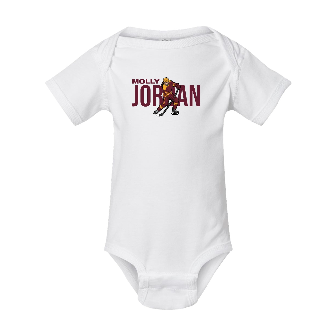 Baby Onesie — Player Name in White