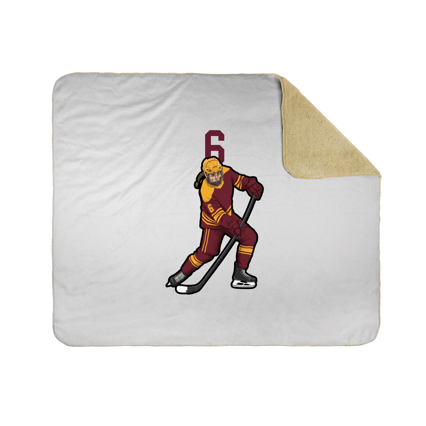Throw Blanket — Number Top in White