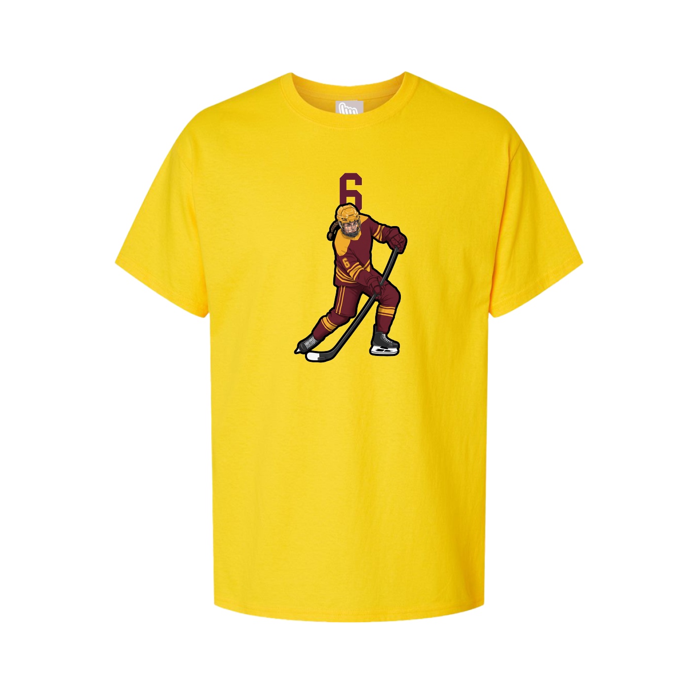 Youth Tee — Number Top in Gold