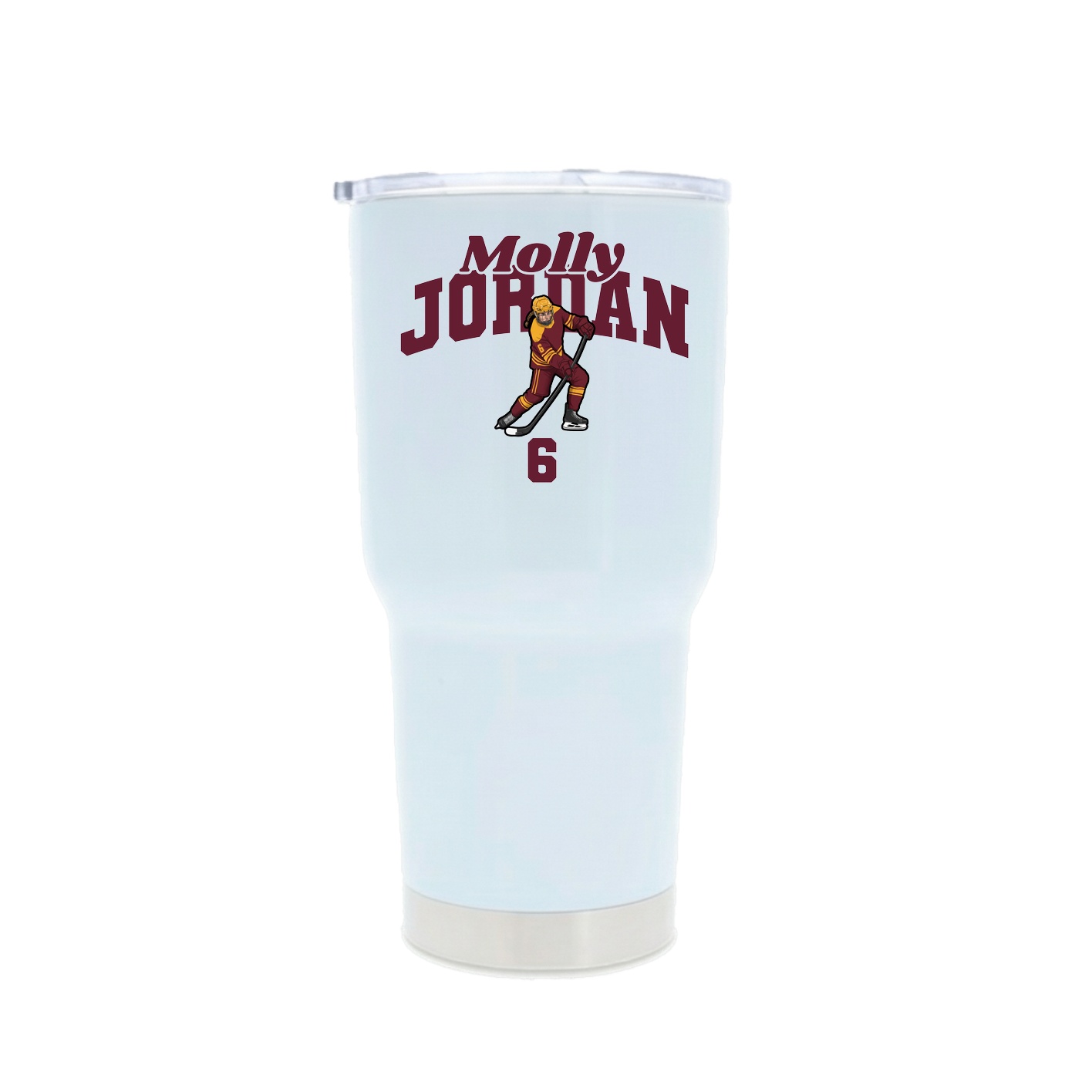 30oz Stainless Steel Tumbler — Signature Arch in White