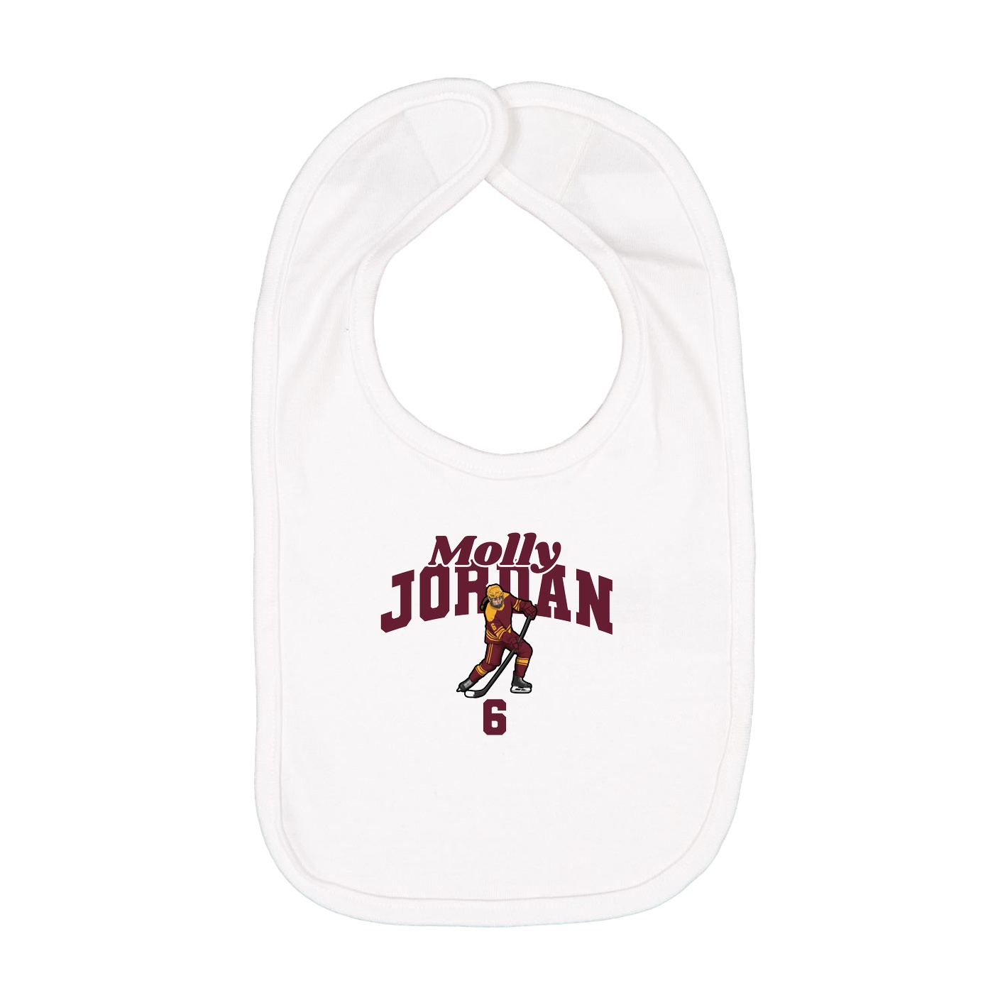 Infant Bib — Signature Arch in White