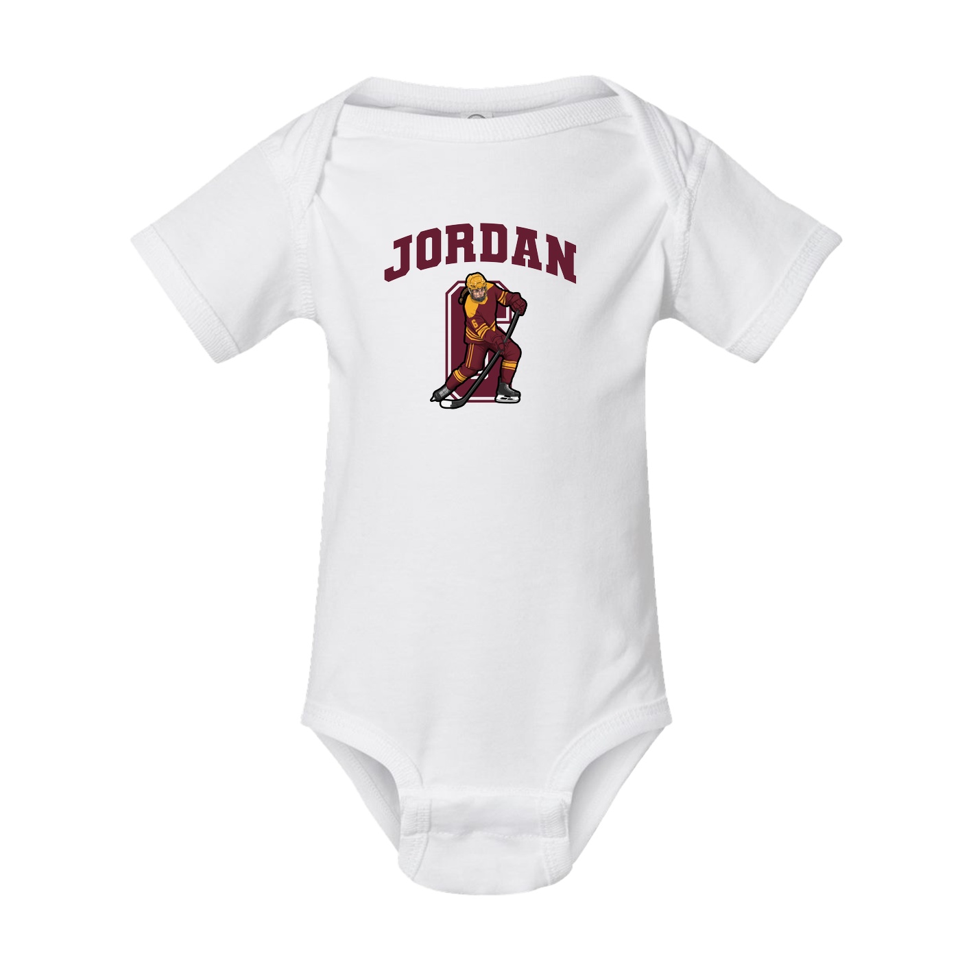 Baby Onesie — Number in White