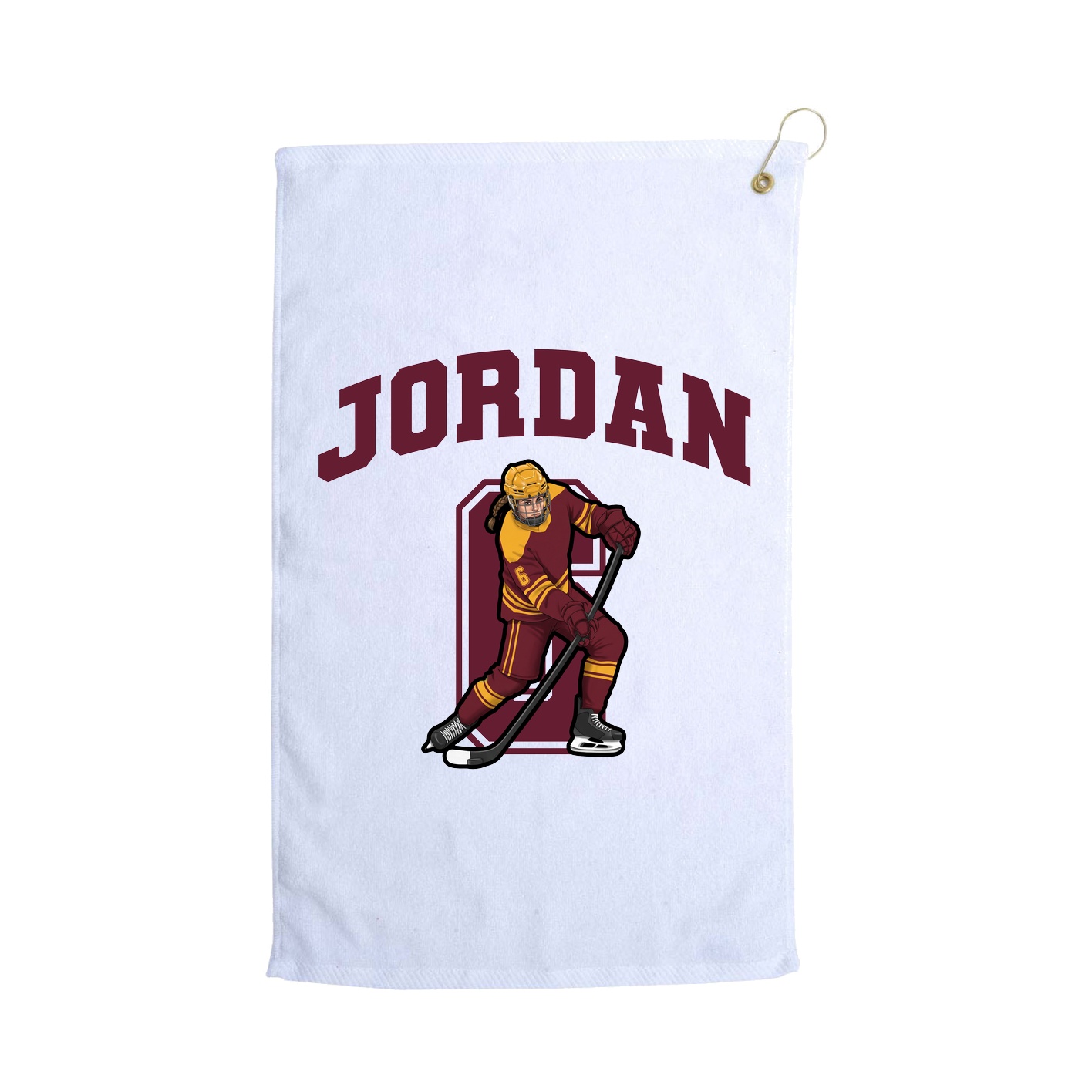 Golf Towel — Number in White