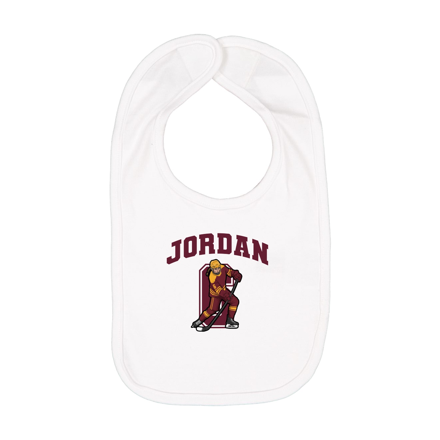 Infant Bib — Number in White