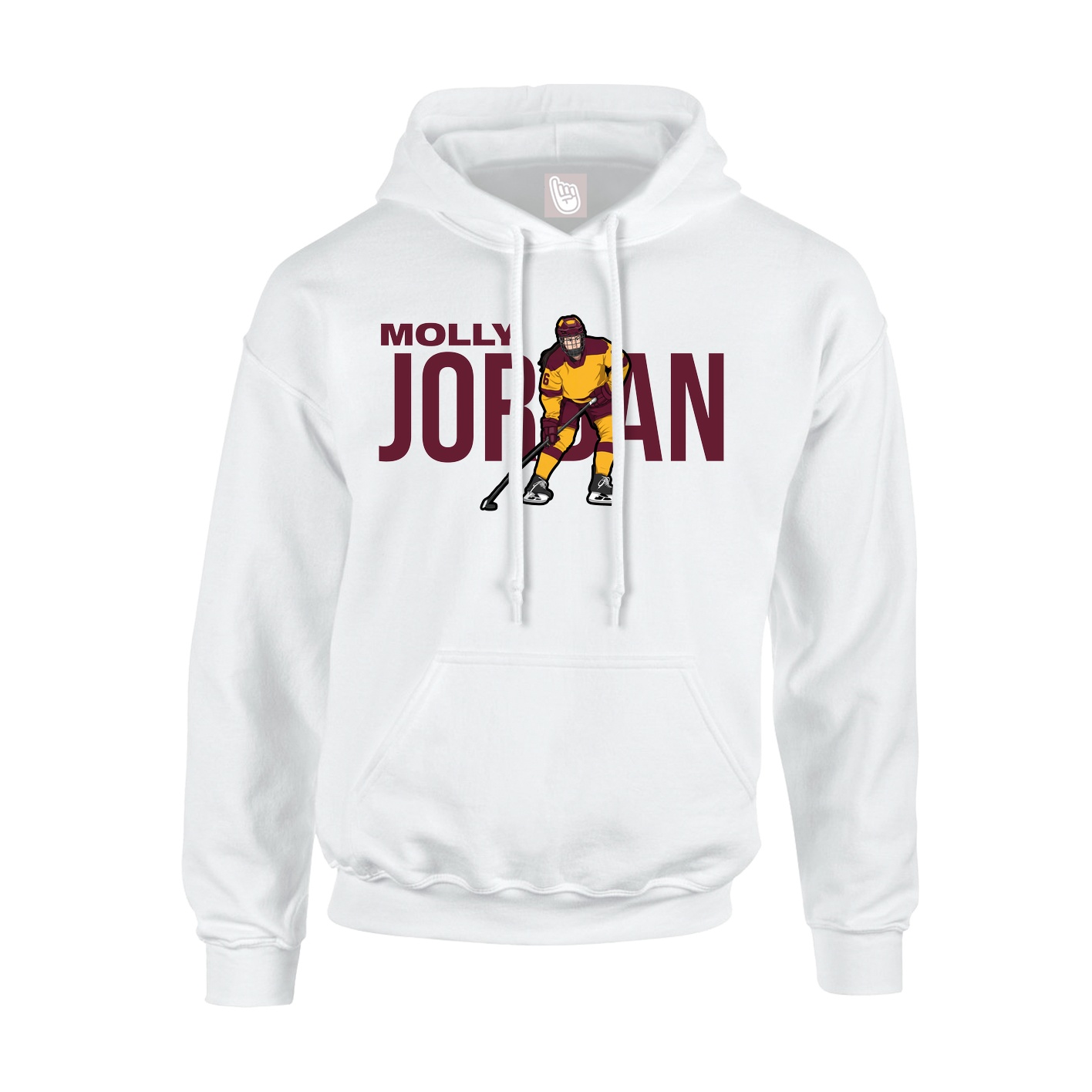 Youth Hoodie — Player Name in White