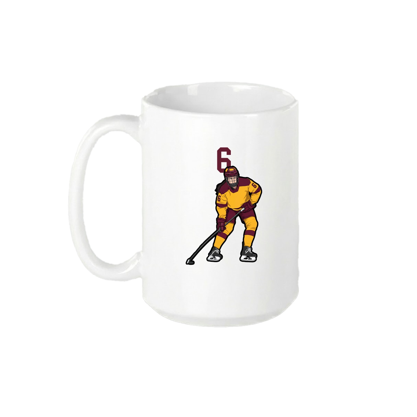 15oz Coffee Mug — Number Top in White