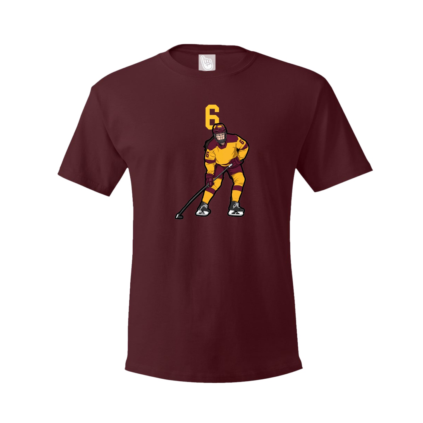 Youth Tee — Number Top in Maroon