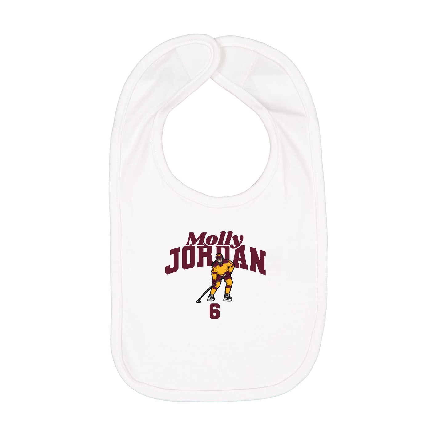Infant Bib — Signature Arch in White