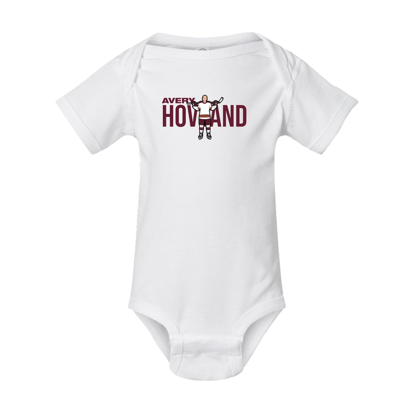 Baby Onesie — Player Name in White