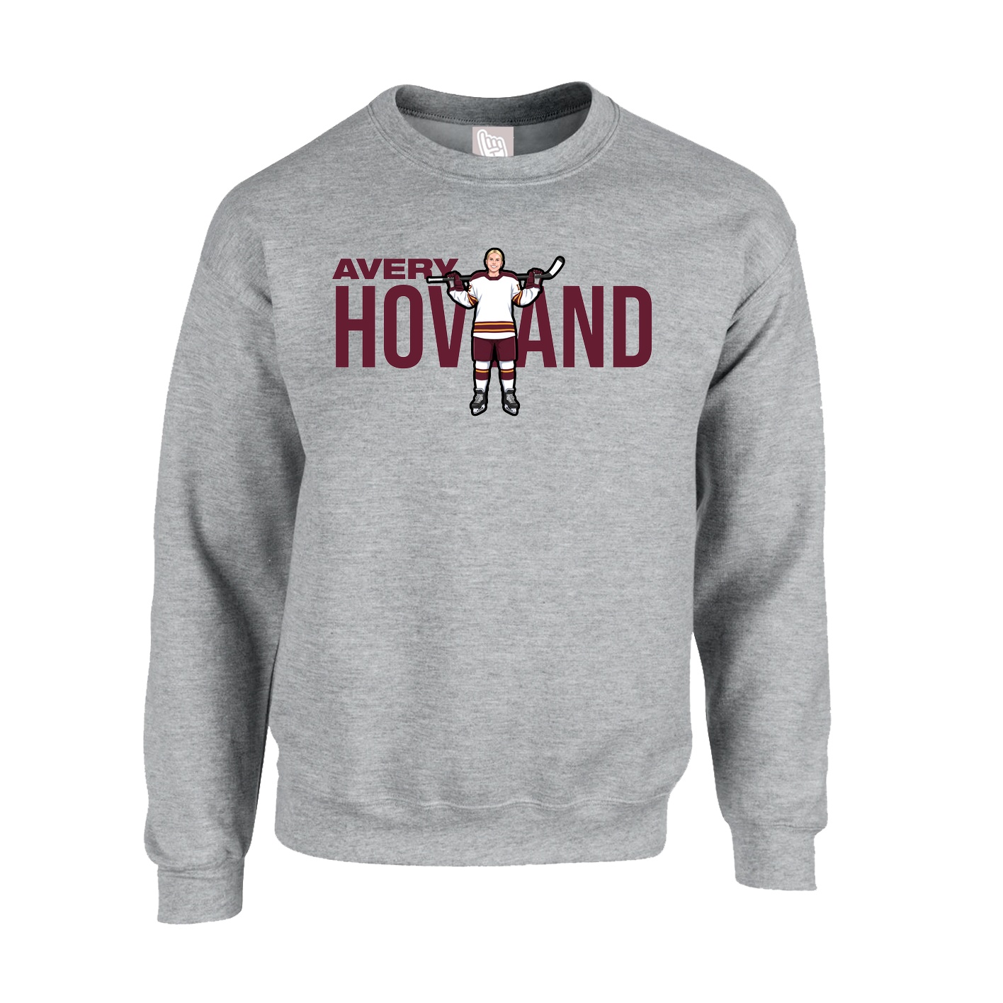 Fleece Crew — Player Name in Grey