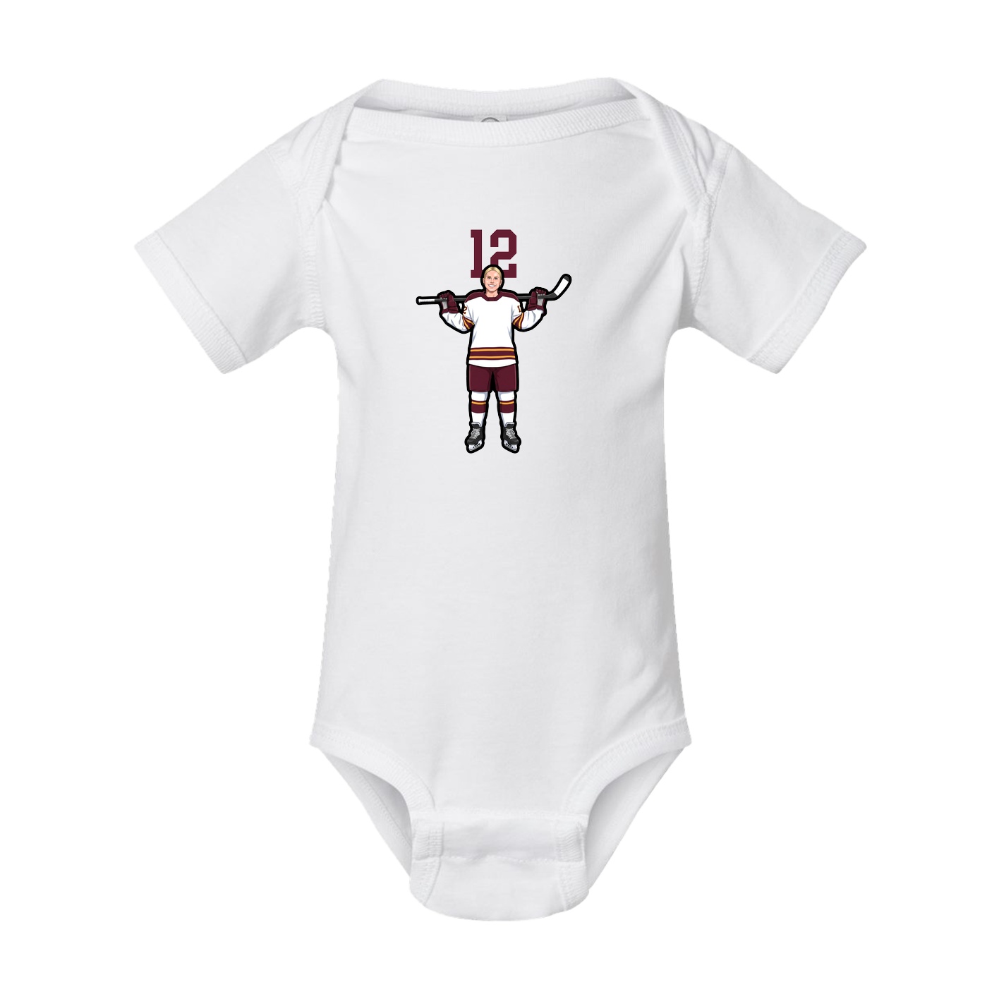 Baby Onesie — Number Top in White