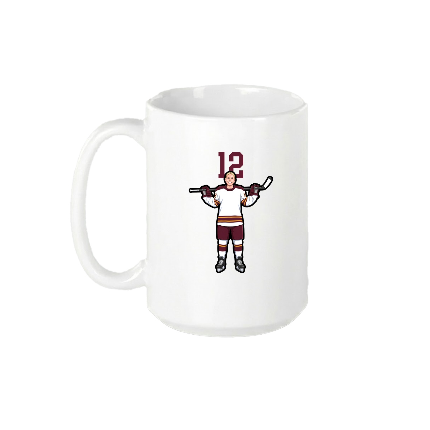 15oz Coffee Mug — Number Top in White