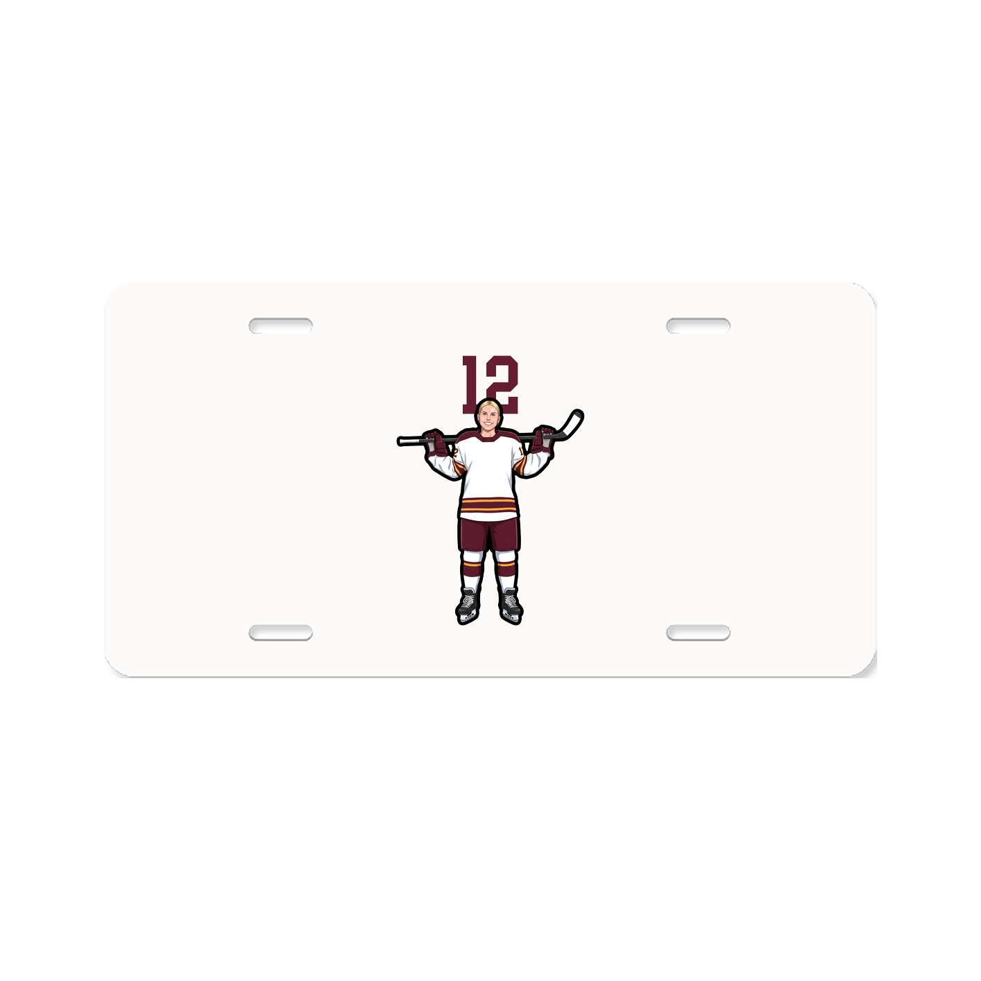 License Plate — Number Top in Classic