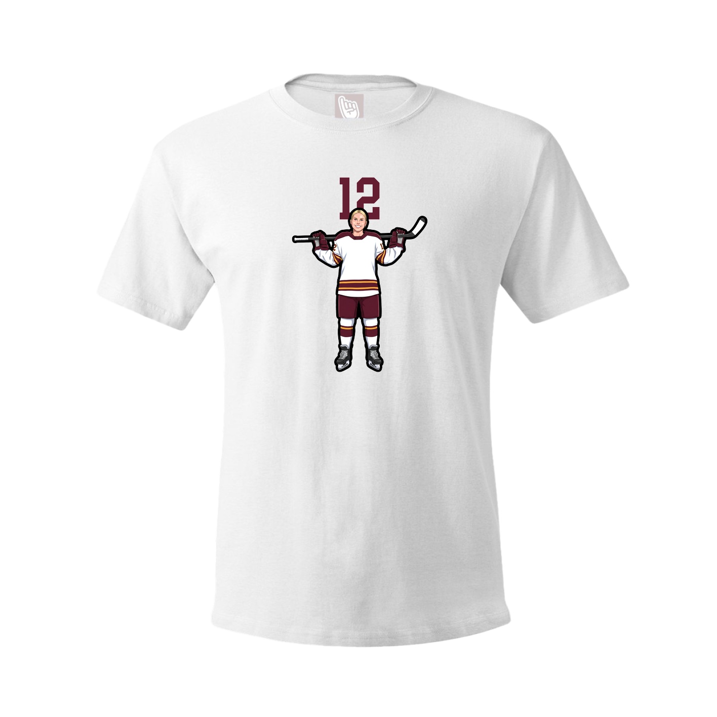 Youth Tee — Number Top in White