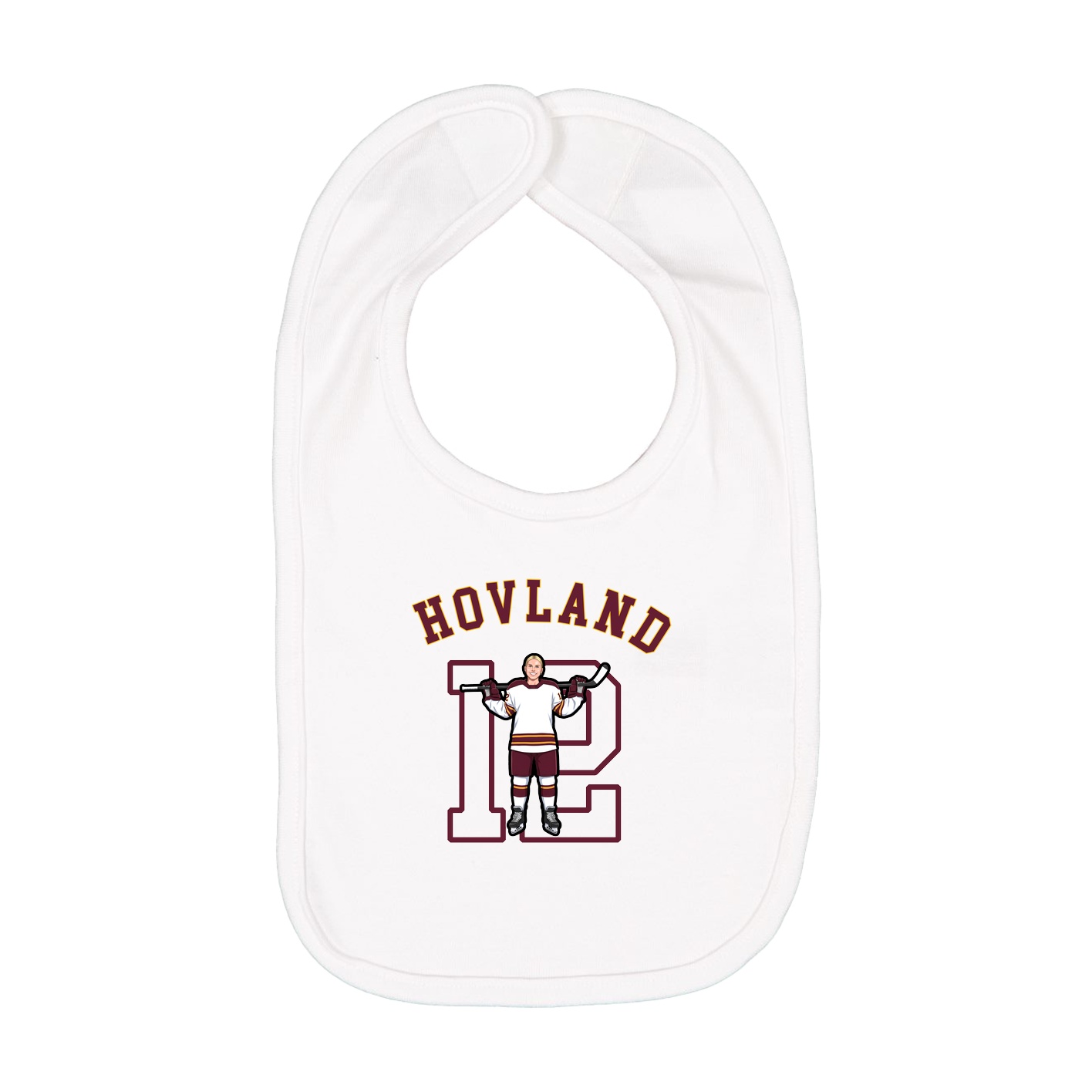 Infant Bib — Shirsey Arch in White