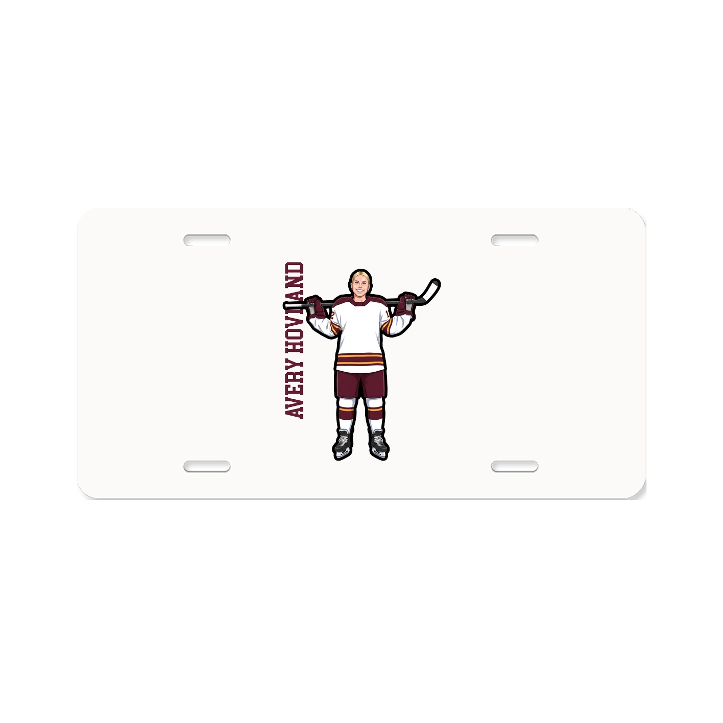 License Plate — Name Vertical in Classic