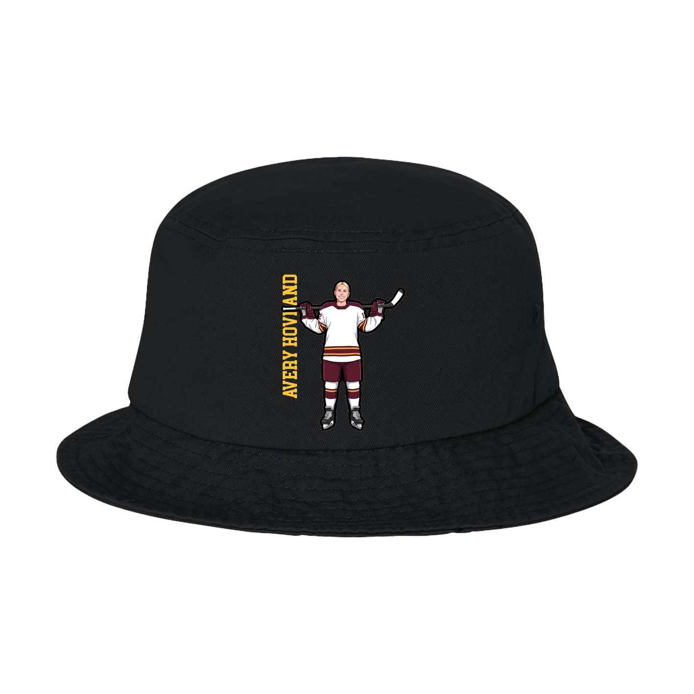 Bucket Cap — Name Vertical in Black