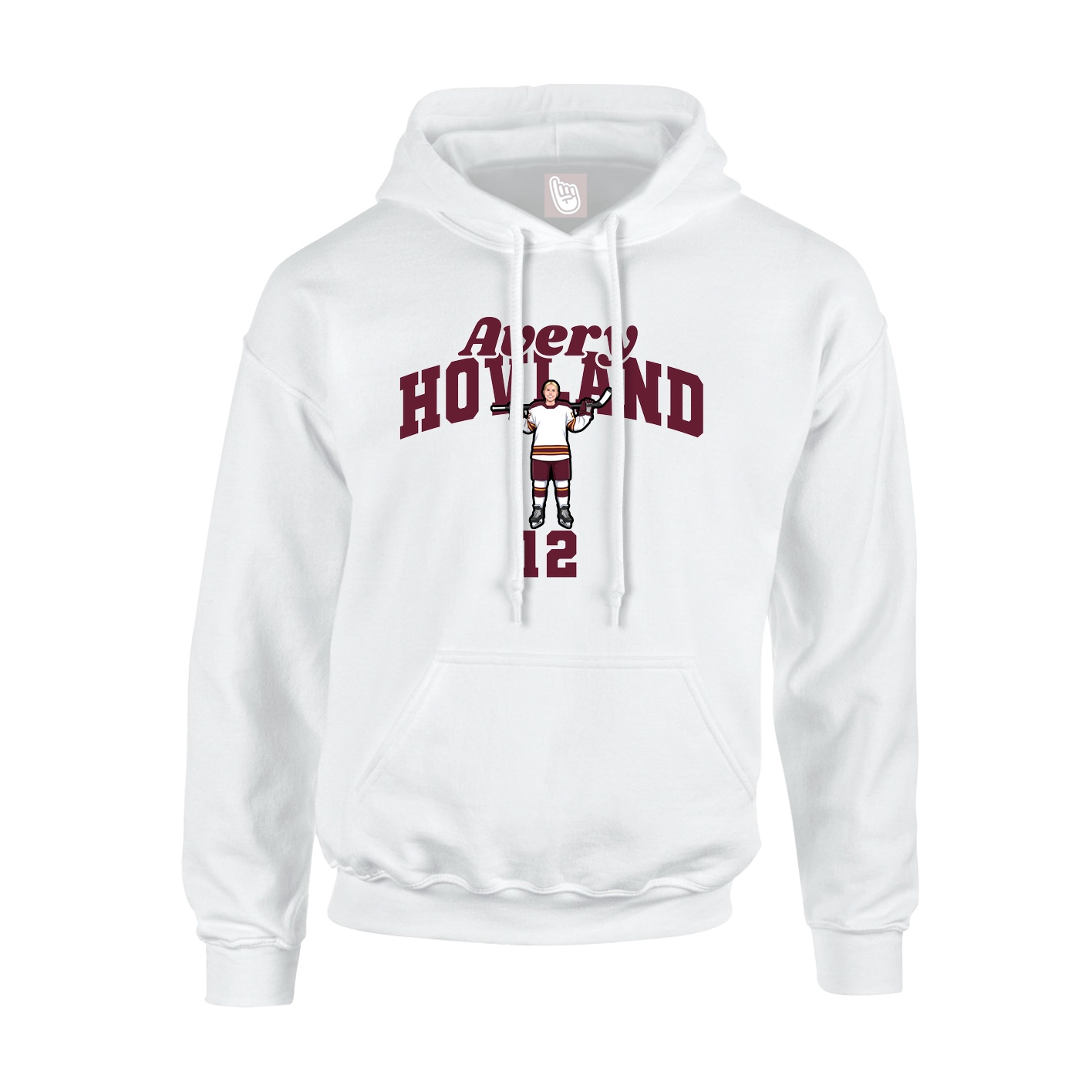 Hoodie — Signature Arch in White