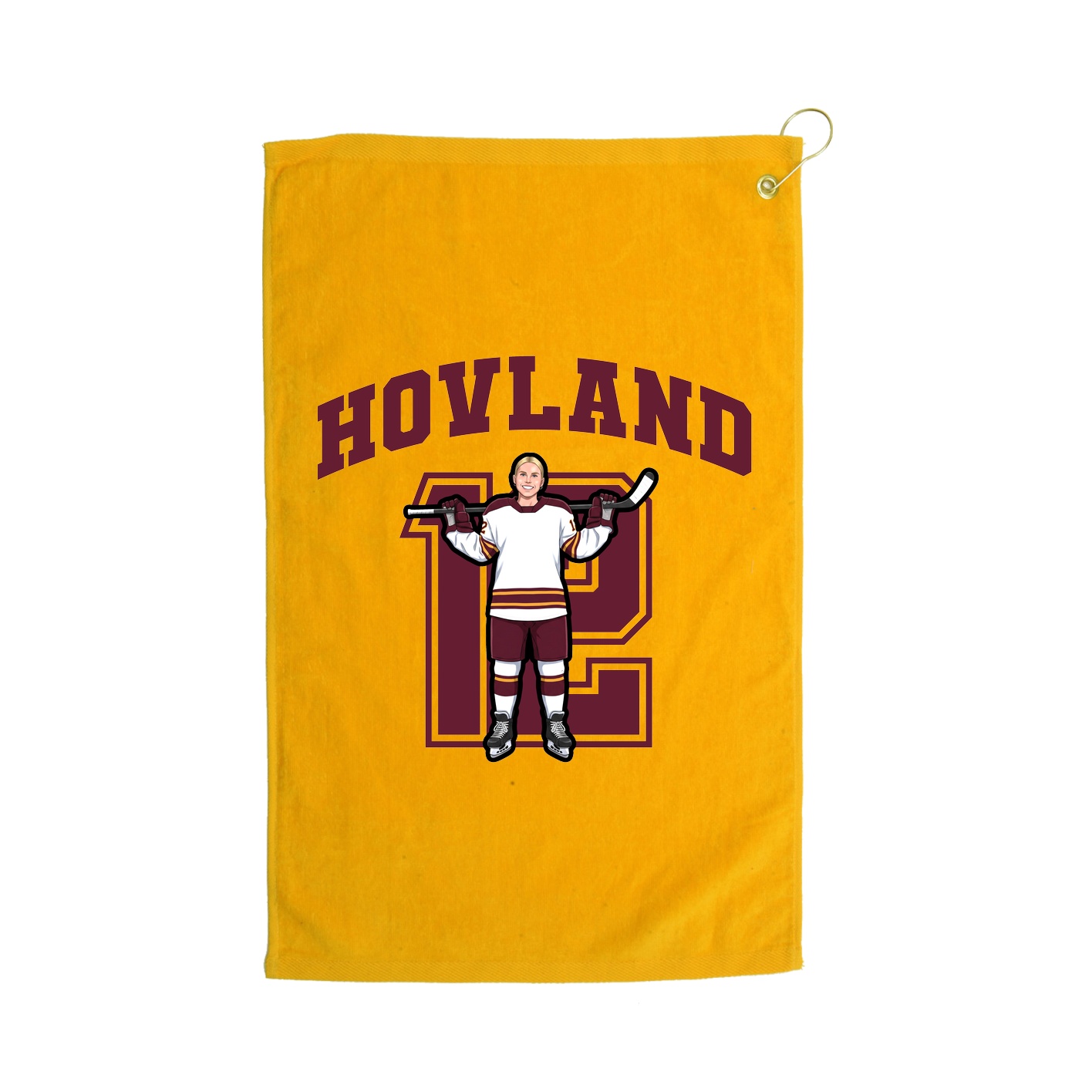 Golf Towel — Number in Gold