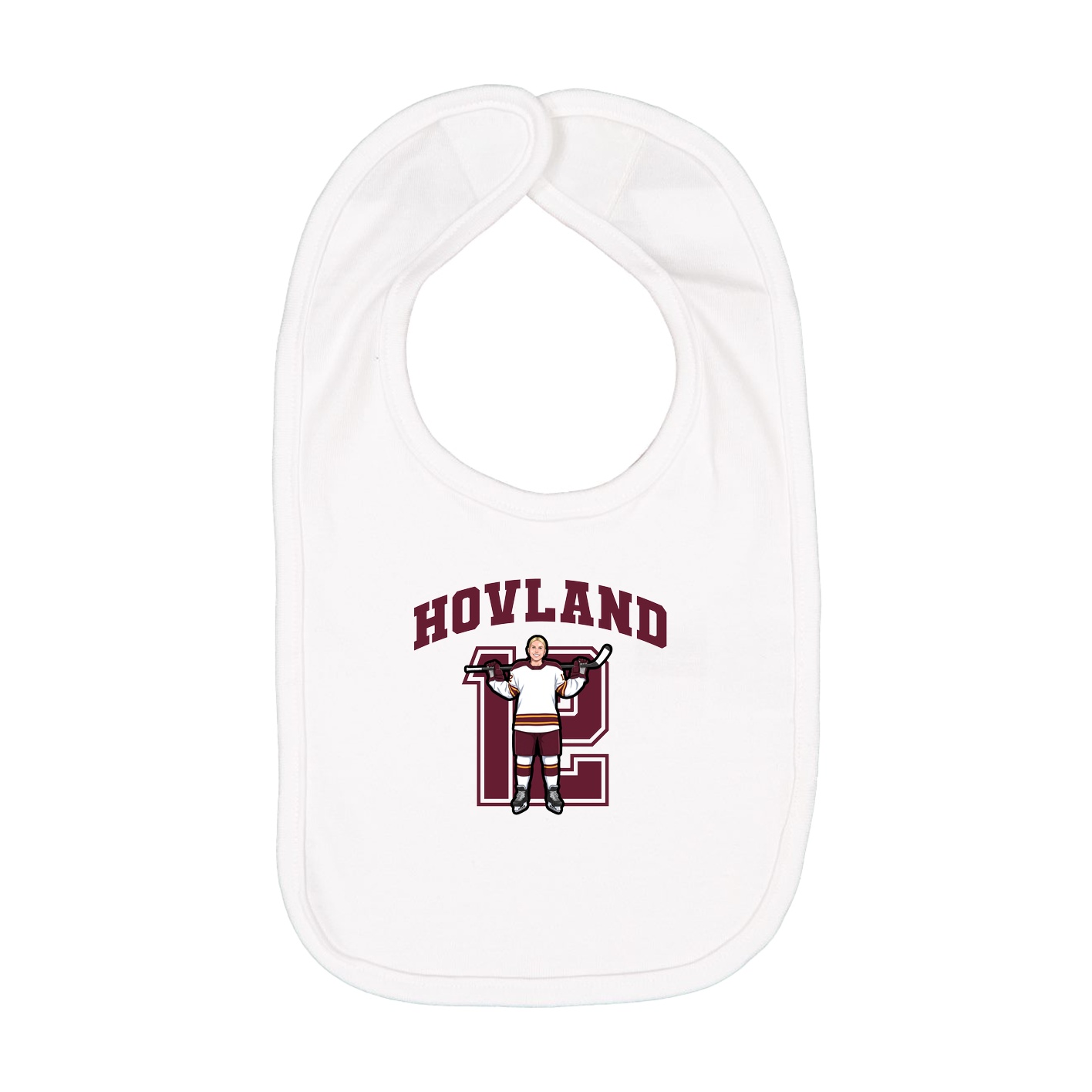 Infant Bib — Number in White