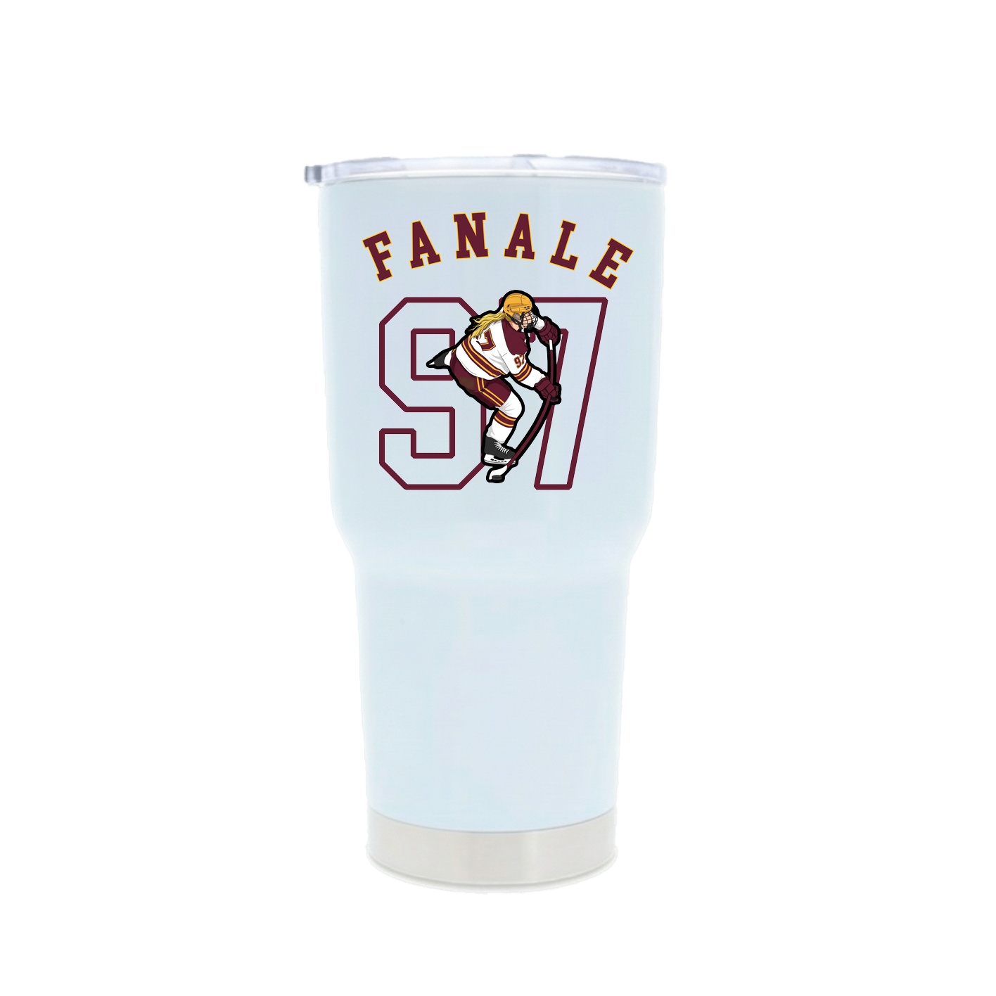 30oz Stainless Steel Tumbler — Shirsey Arch in White