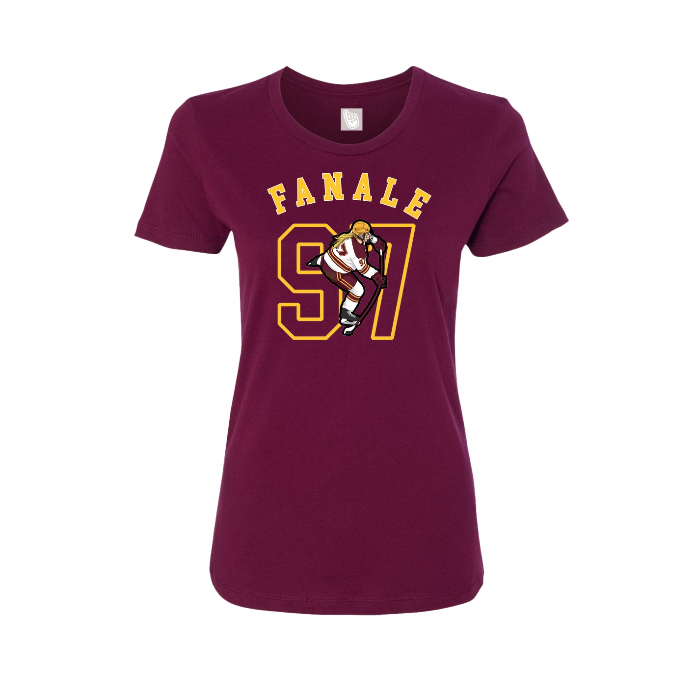 Fitted Women's Tee — Shirsey Arch in Maroon