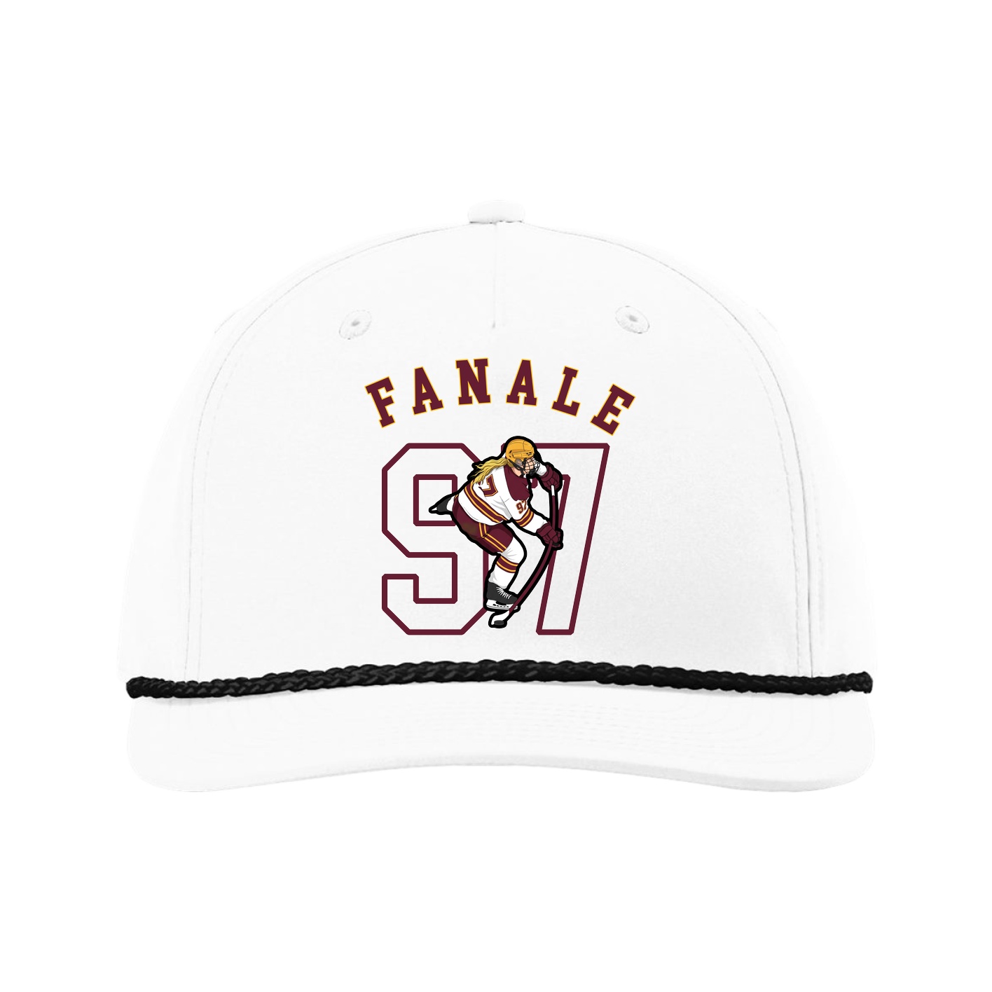 Five-Panel Classic Rope Cap — Shirsey Arch in White