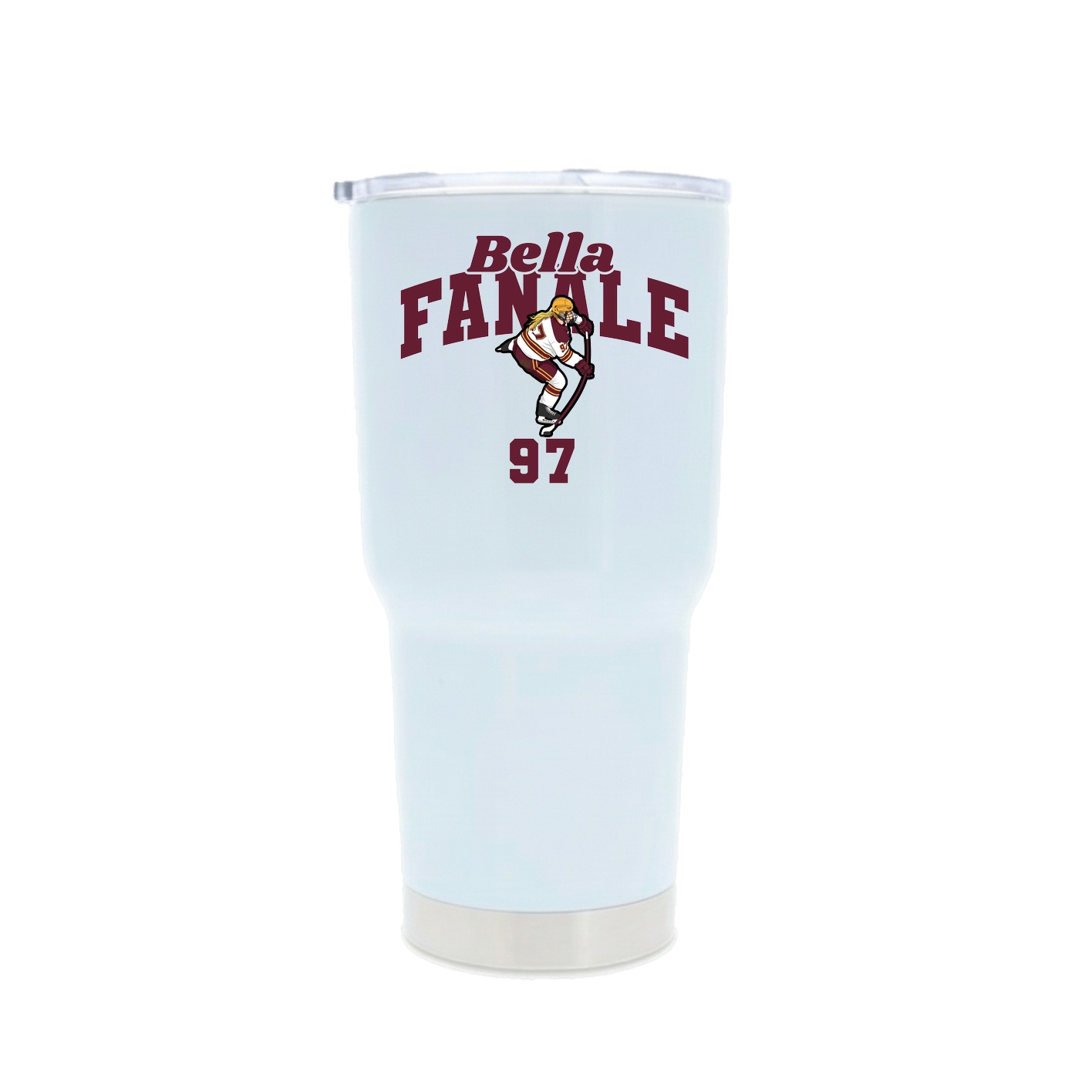 30oz Stainless Steel Tumbler — Signature Arch in White