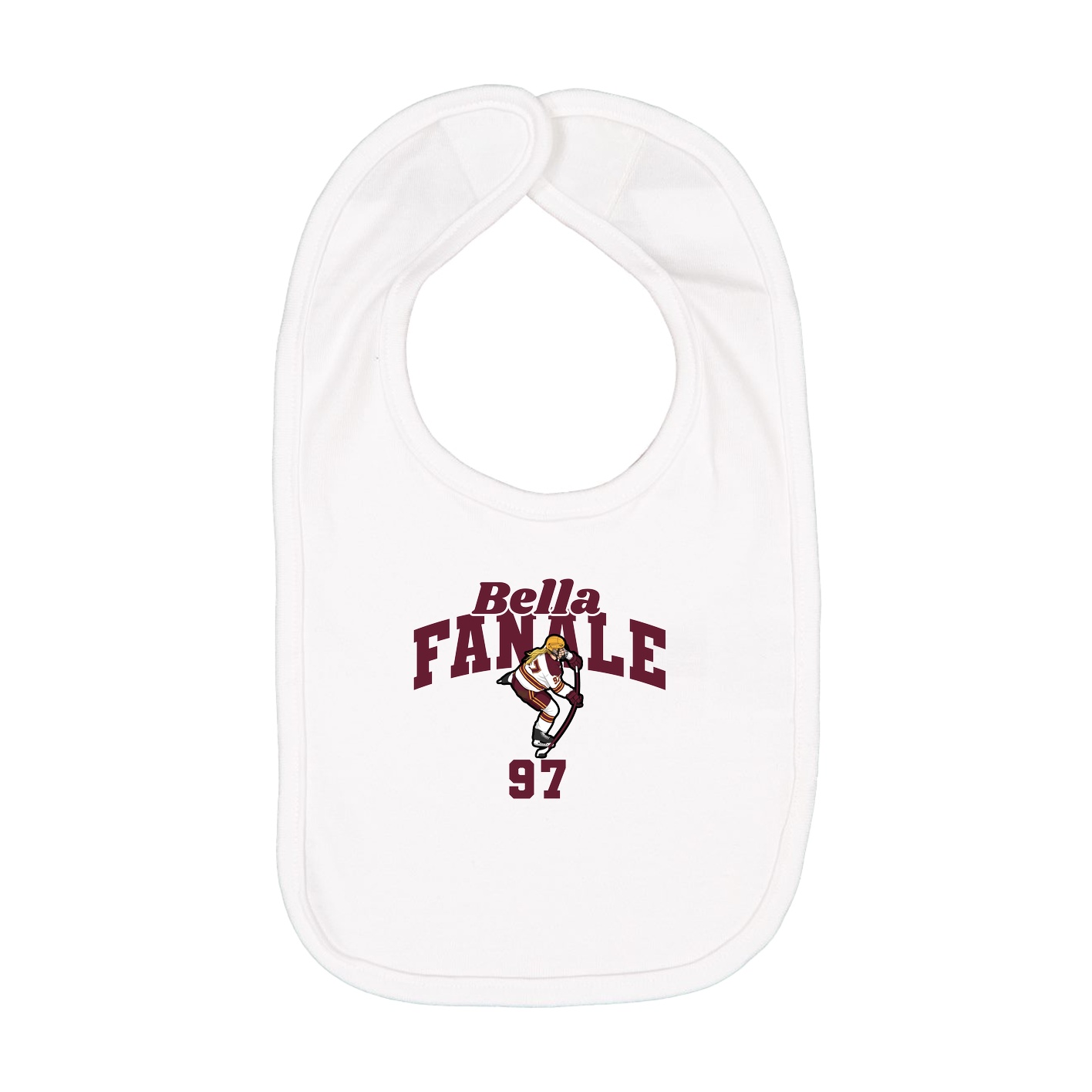 Infant Bib — Signature Arch in White