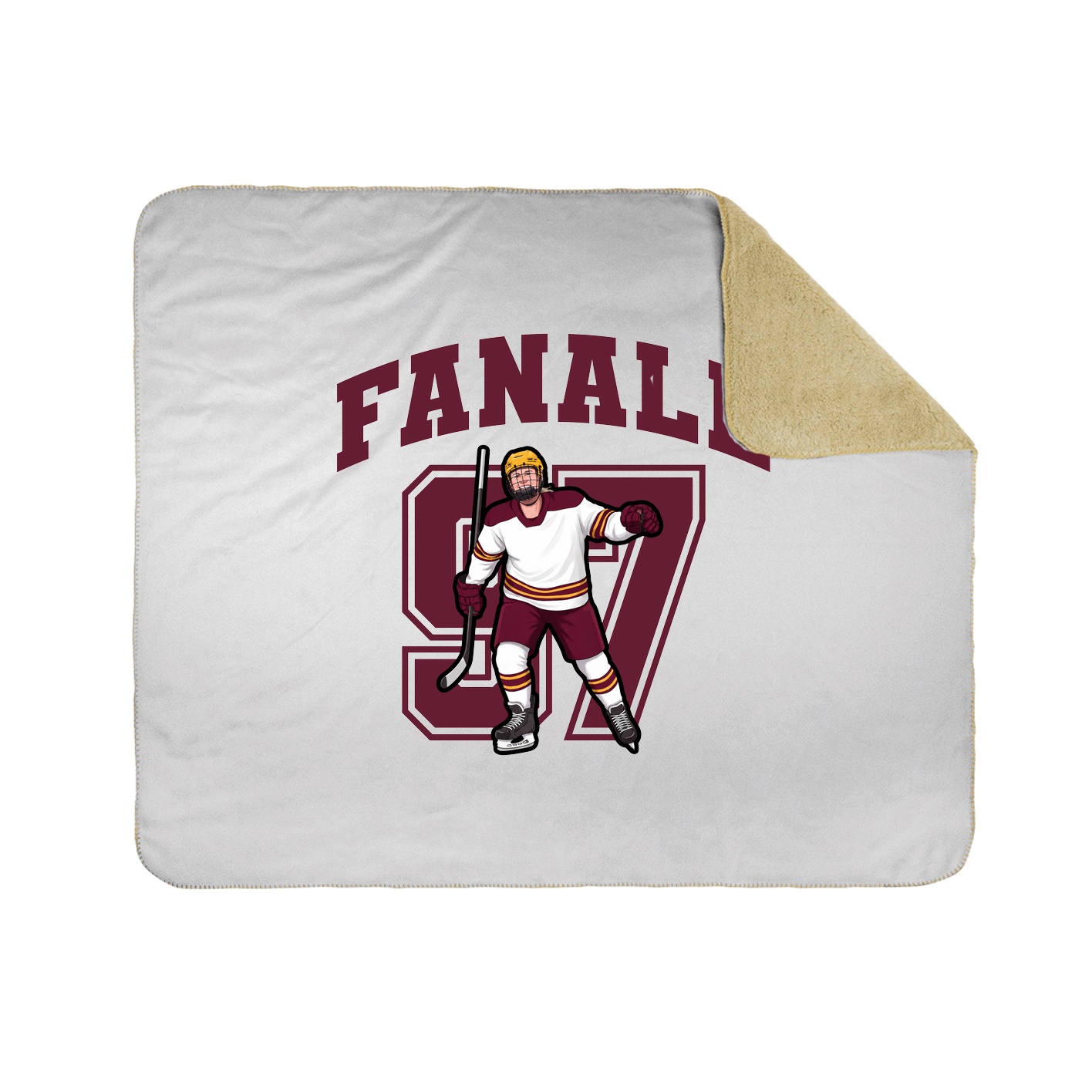 Throw Blanket — Number in White
