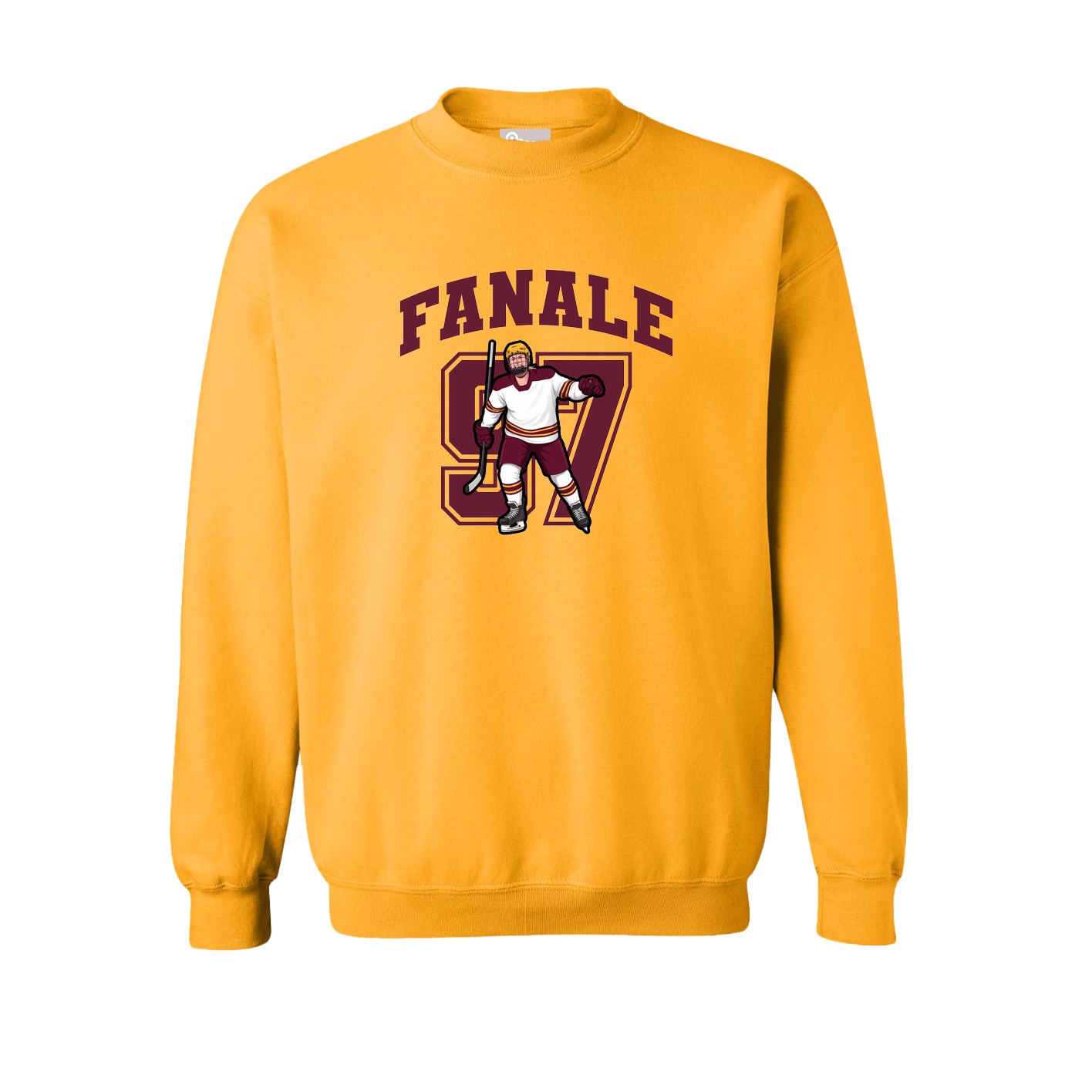 Fleece Crew — Number in Gold