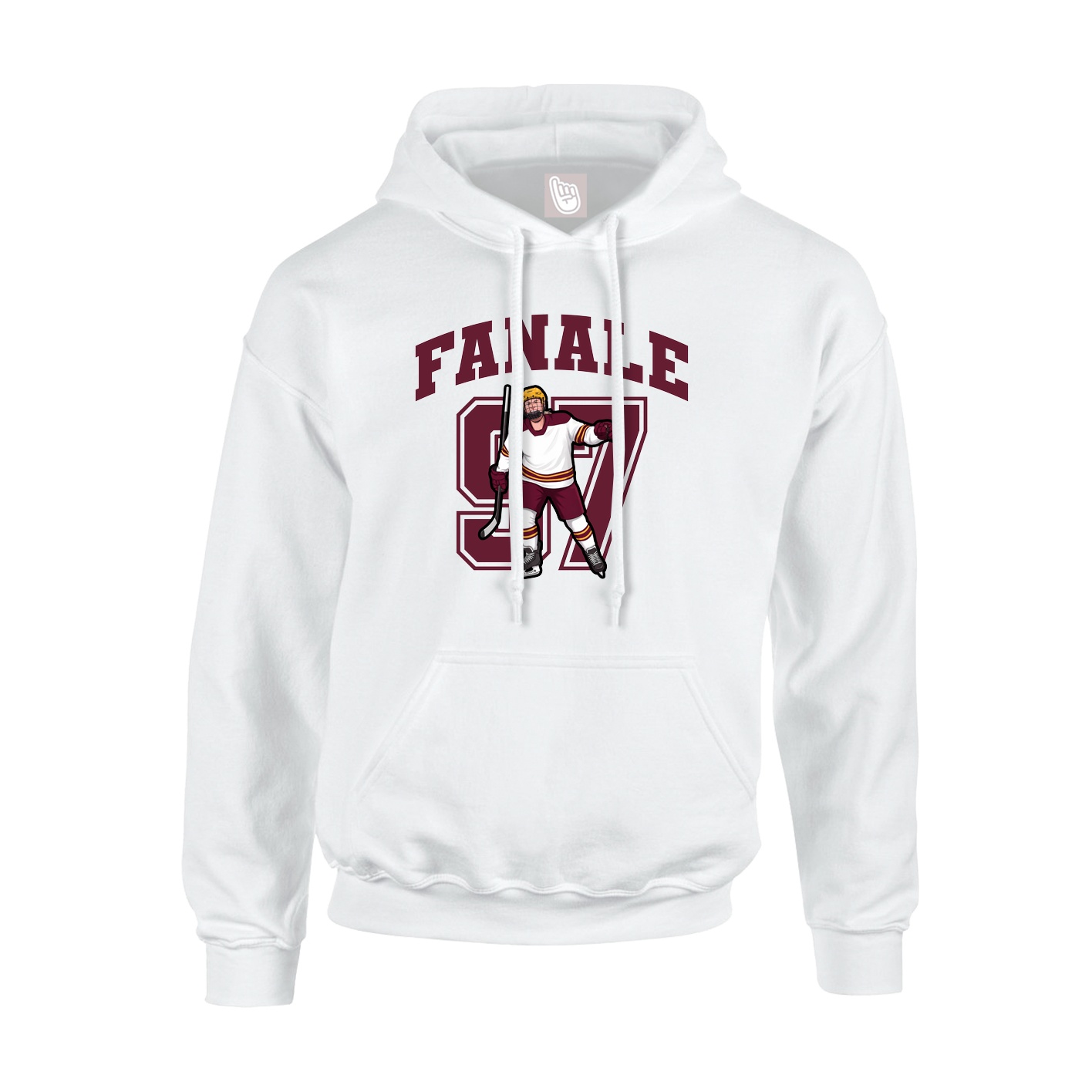 Youth Hoodie — Number in White
