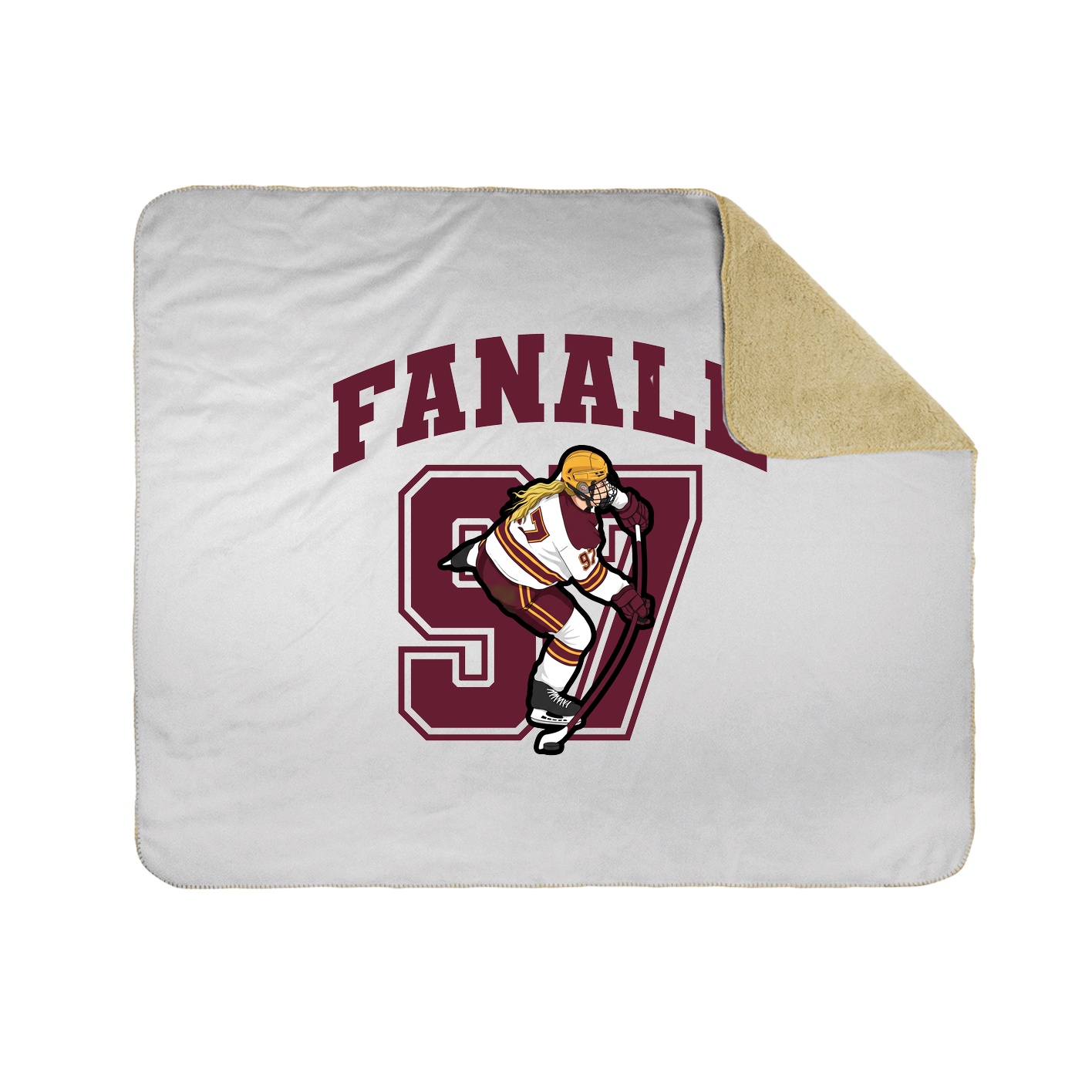 Throw Blanket — Number in White